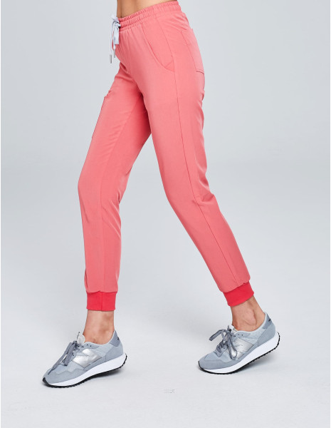 Women’s Jogger Scrub Pants - CANDY CORAL