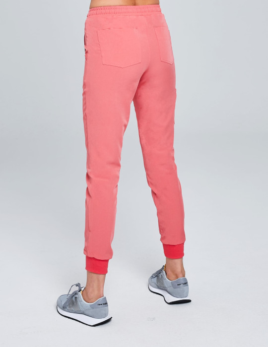 Women’s Jogger Scrub Pants - CANDY CORAL