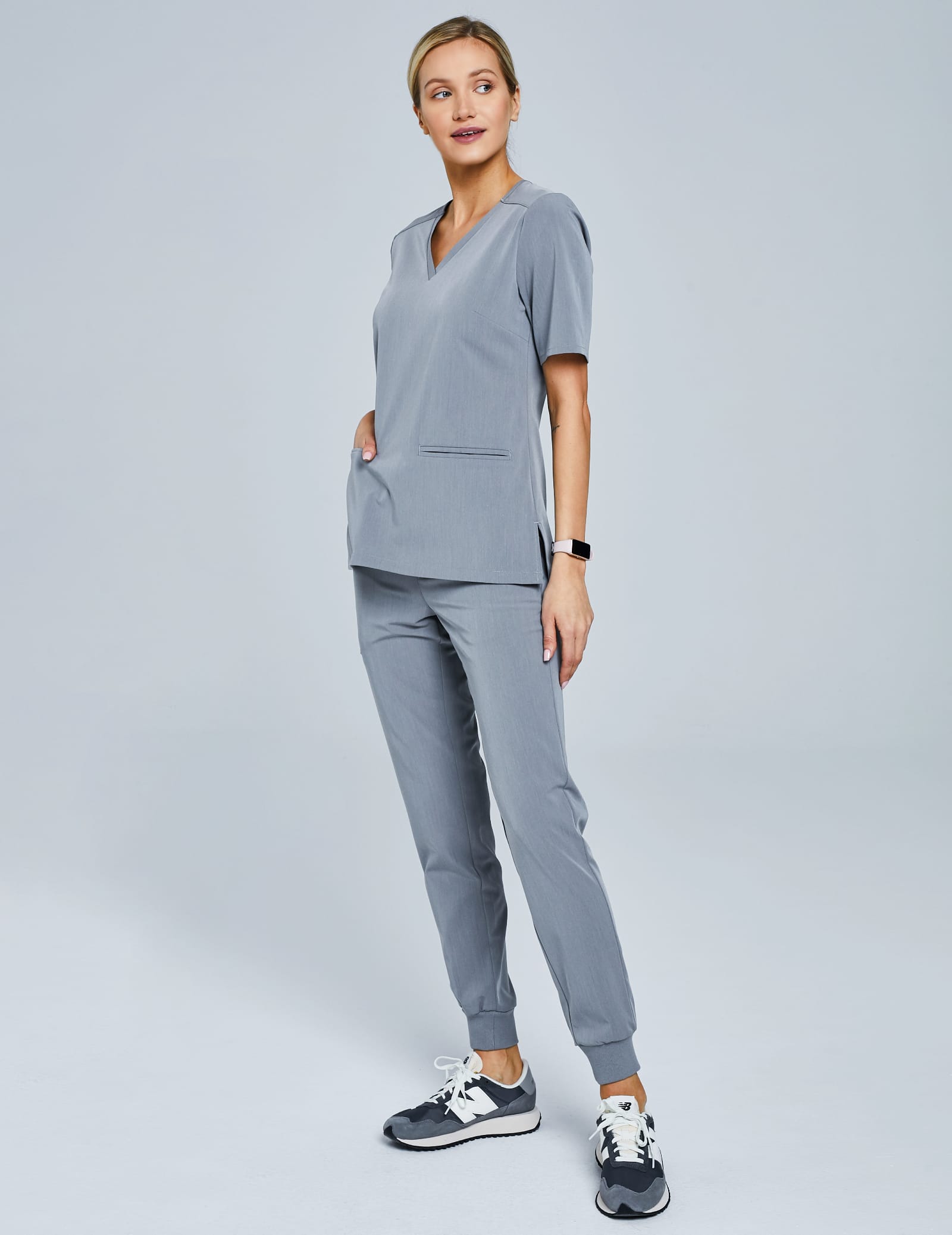 Medical Scrub Top Casy - SHARK GRAY