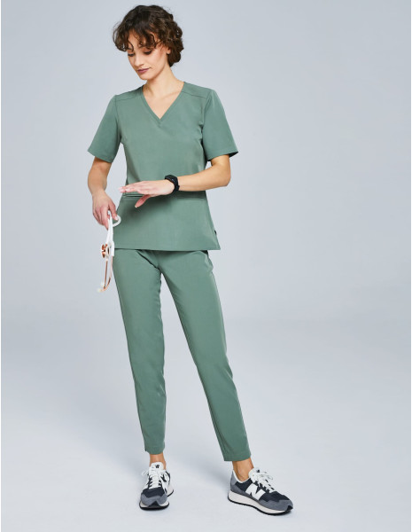 Women's Basic Scrub Pants - KHAKI