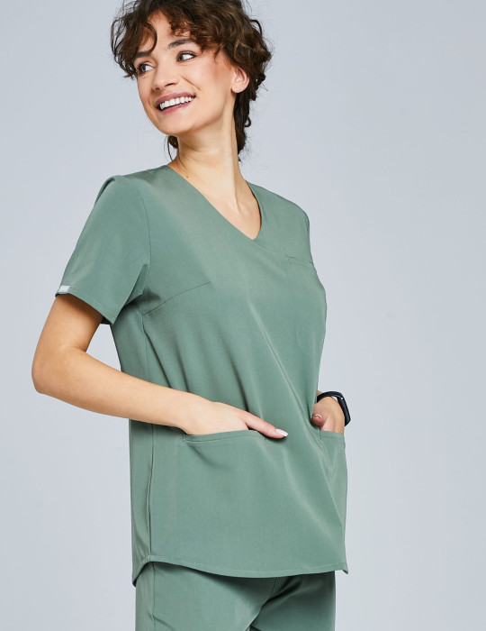 Women's Scrub Top Grace - KHAKI Women's Scrub Top Grace - KHAKI