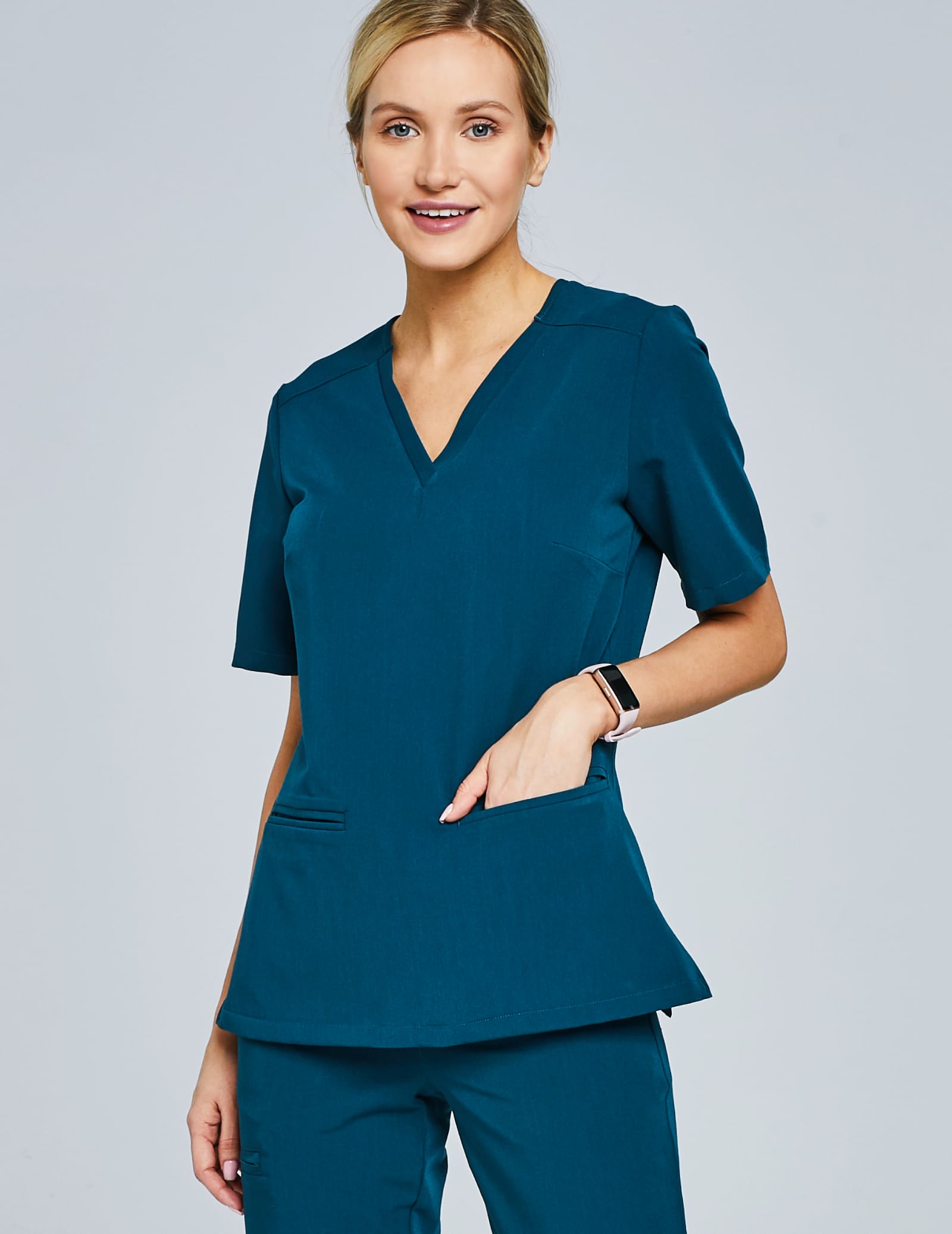 Medical Scrub Top Casy - DEEP GREEN