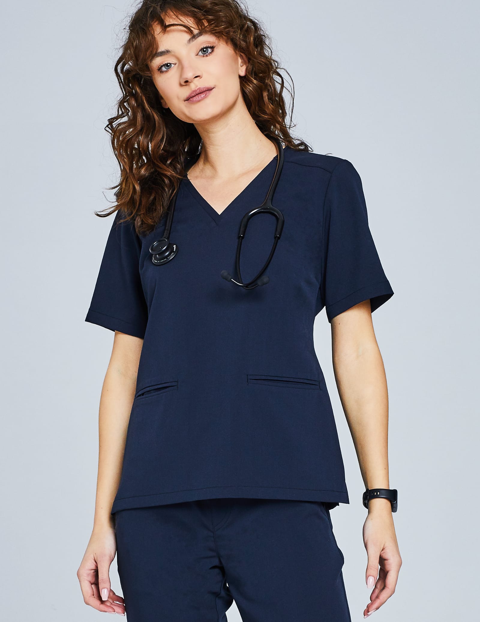 Medical Scrub Top Casy - MIDNIGHT BLUE