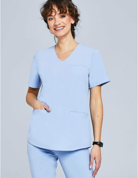 Medical Scrub Top Grace - CEIL BLUE