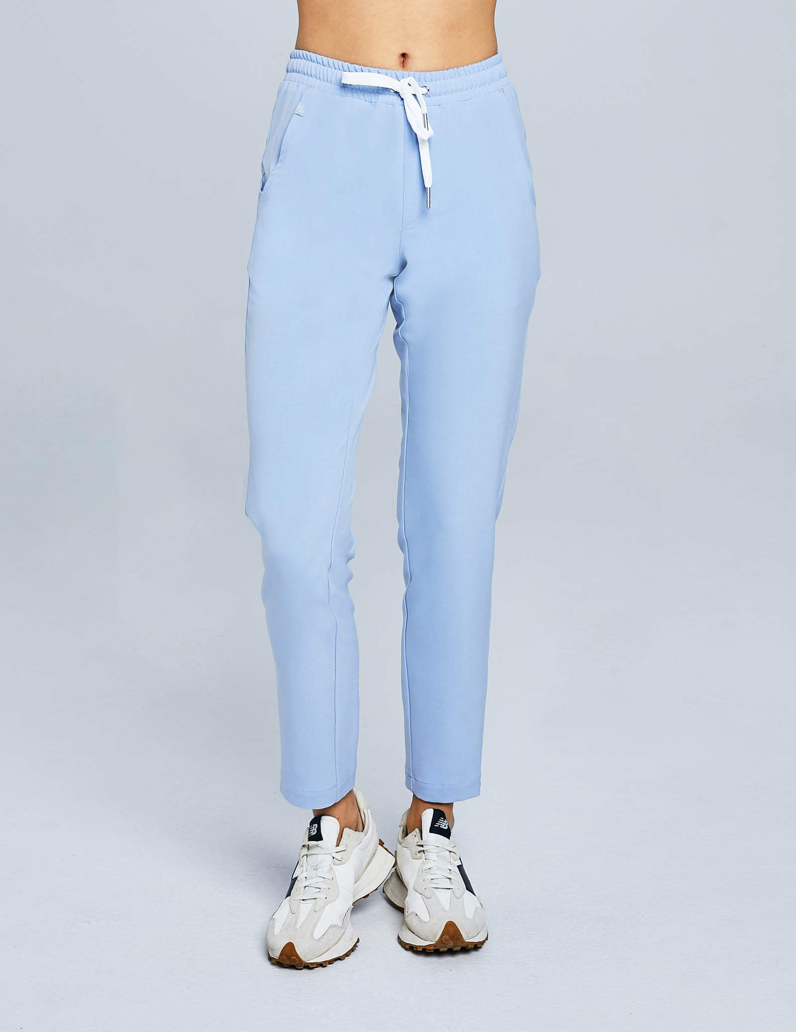 Women's Basic Trousers - CEIL BLUE