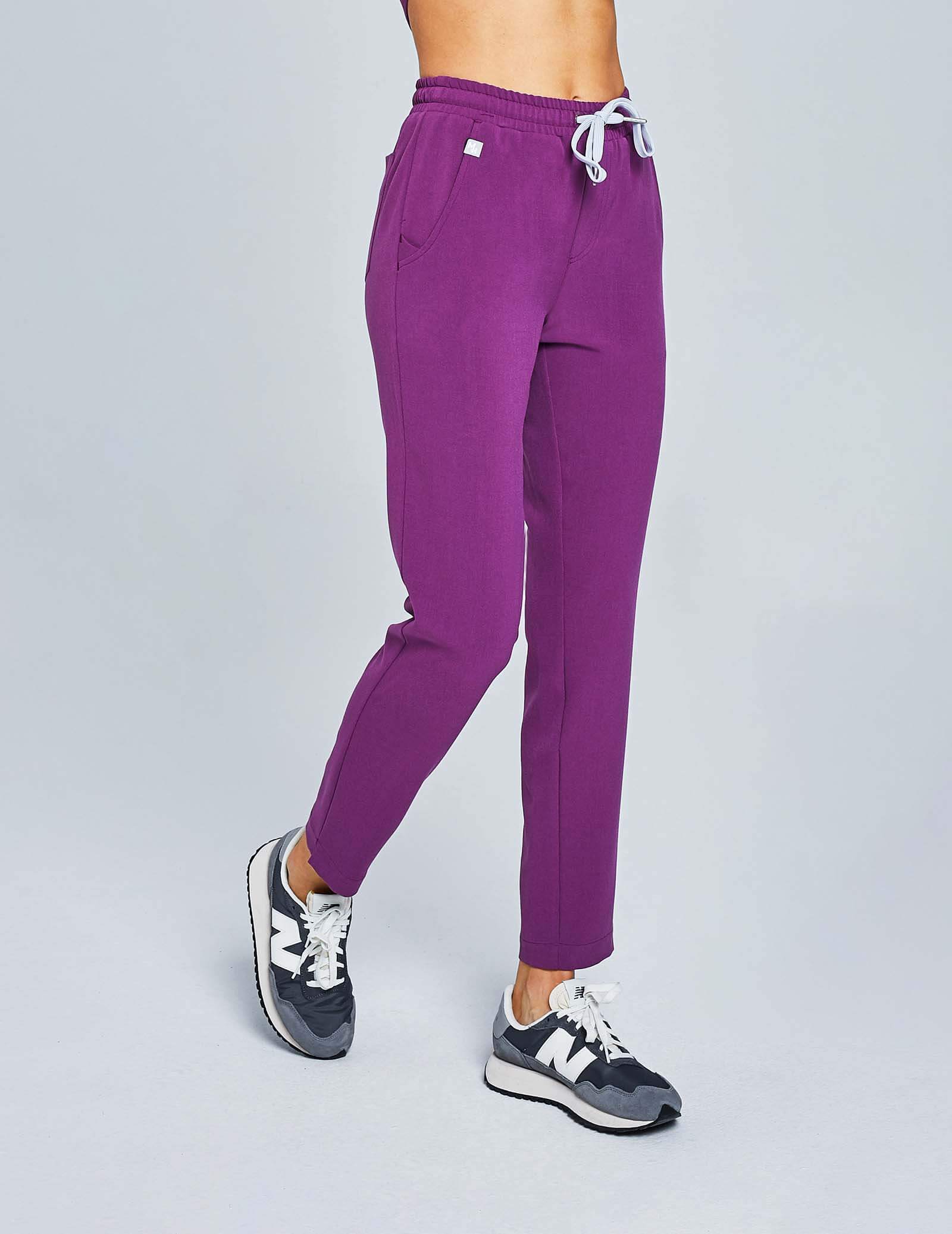 Women's Basic Pants - GRAPE PURPLE