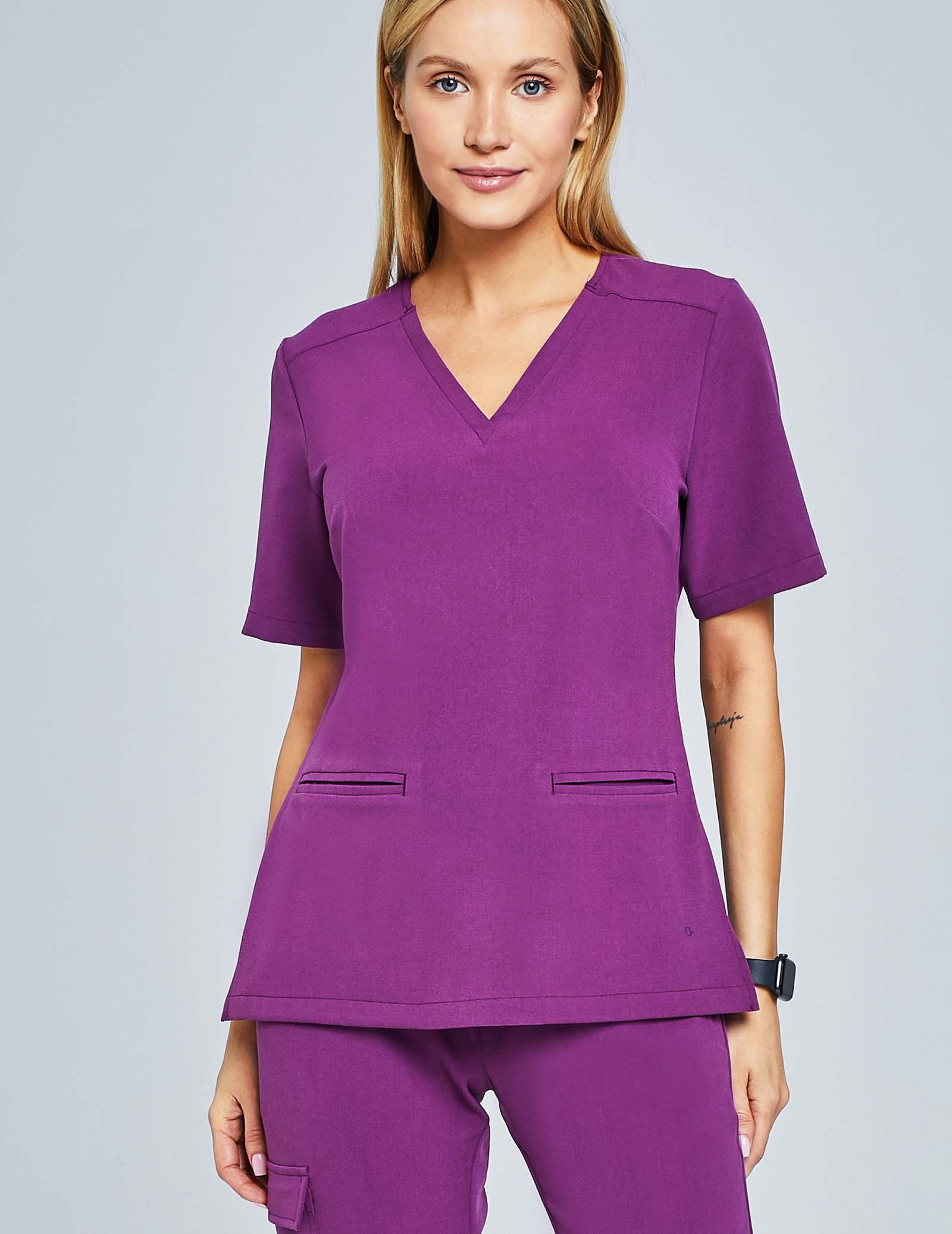 Medical Scrub Top Casy - GRAPE PURPLE