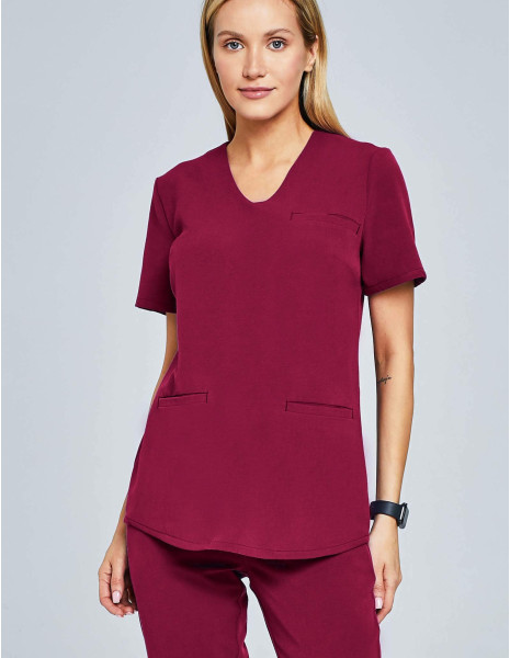 Women’s Scrub Top Grace - ROMANTIC CHERRY