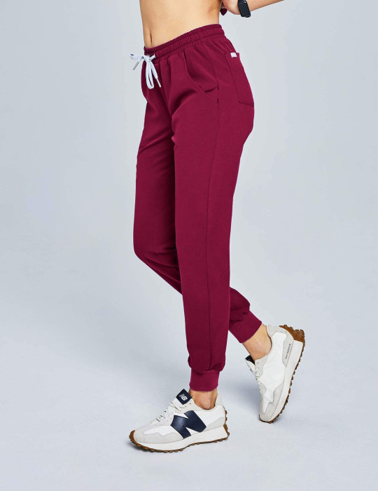 Women’s Jogger Scrub Pants - ROMANTIC CHERRY