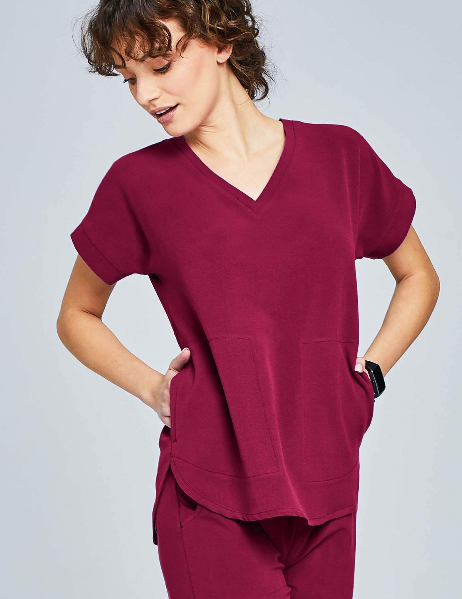 Scrub Top Kendall - ROMANTIC CHERRY