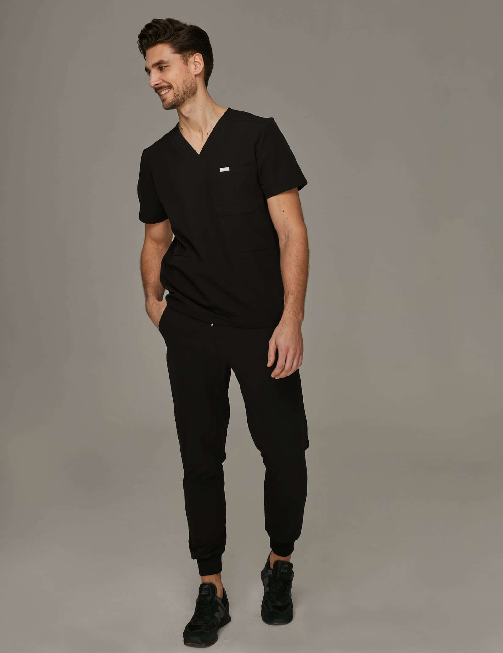 Men's Jogger Scrub Pants - Black