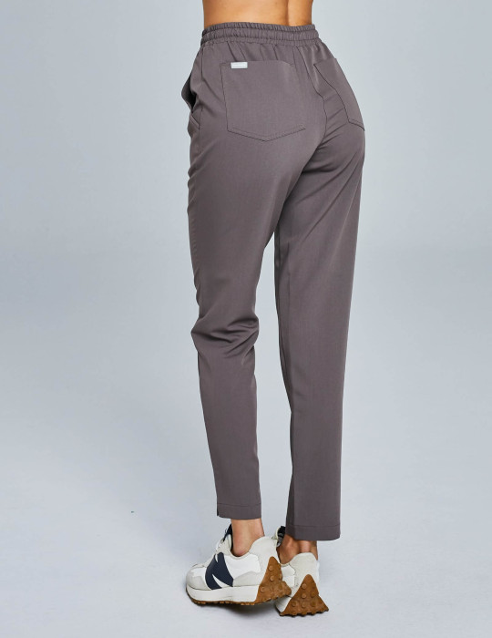 OUTLET Women's Basic Trousers - CHOCOLATE BROWN