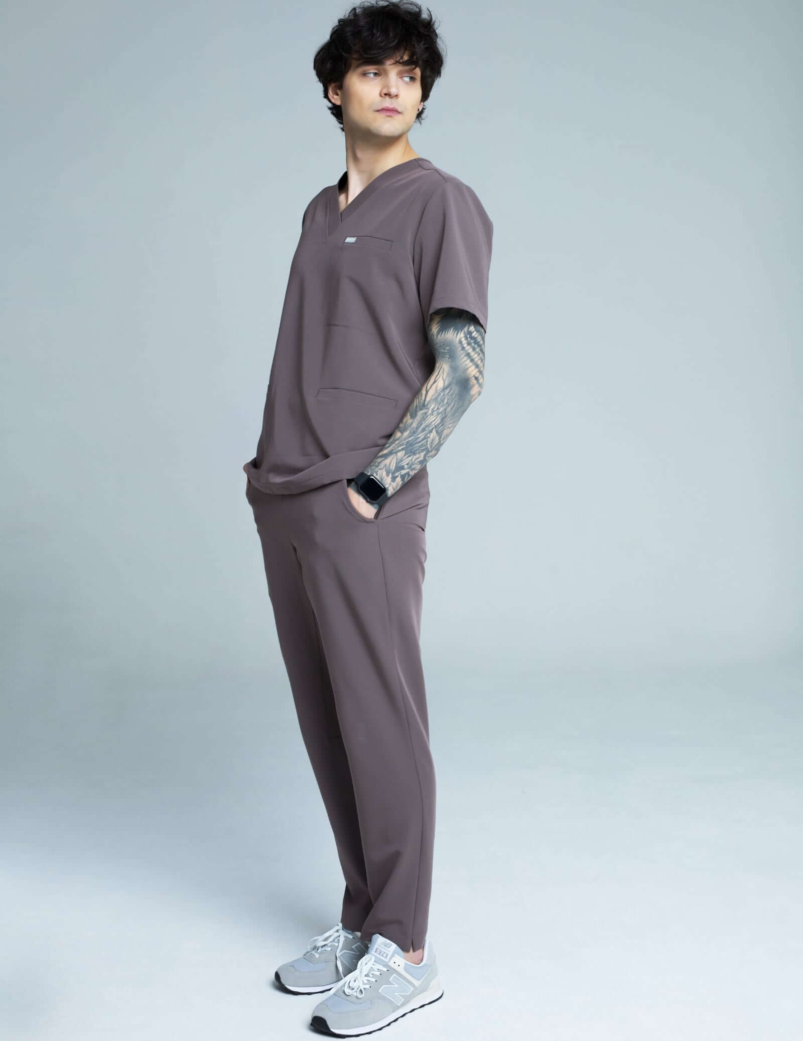 OUTLET Men's Basic Trousers - CHOCOLATE BROWN