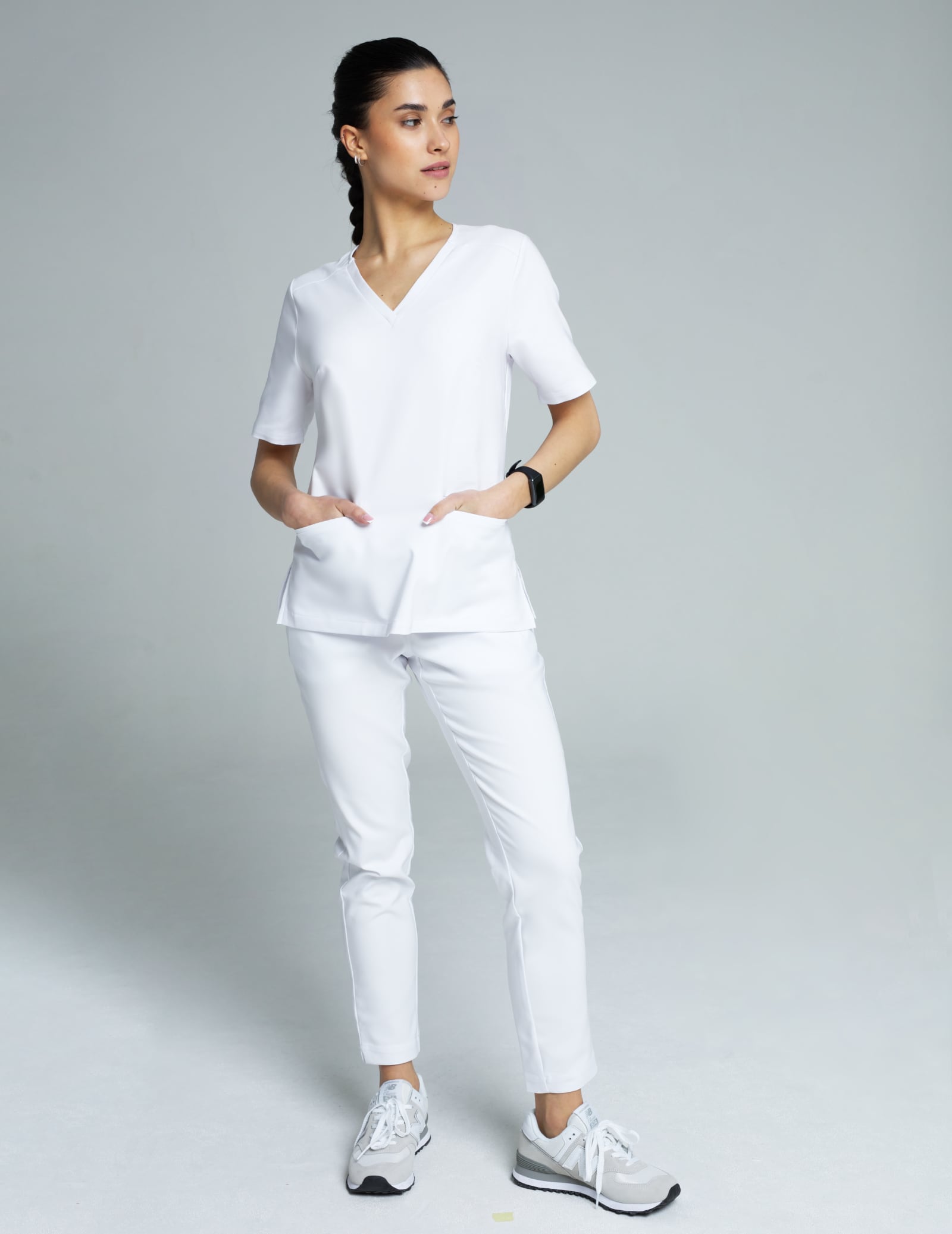 Women's Basic Pants - White