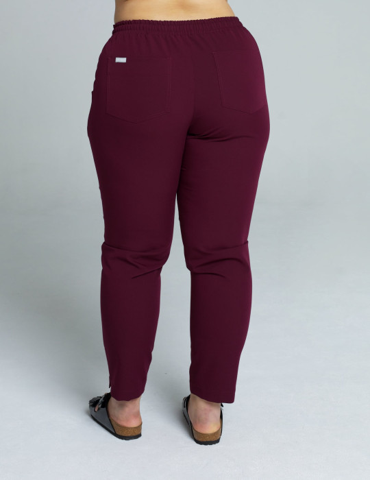 Women's Basic Pants - BURGUNDY Women's Basic Pants - BURGUNDY