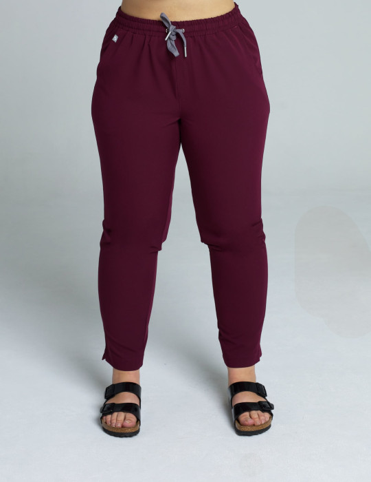 Women's Basic Pants - BURGUNDY Women's Basic Pants - BURGUNDY