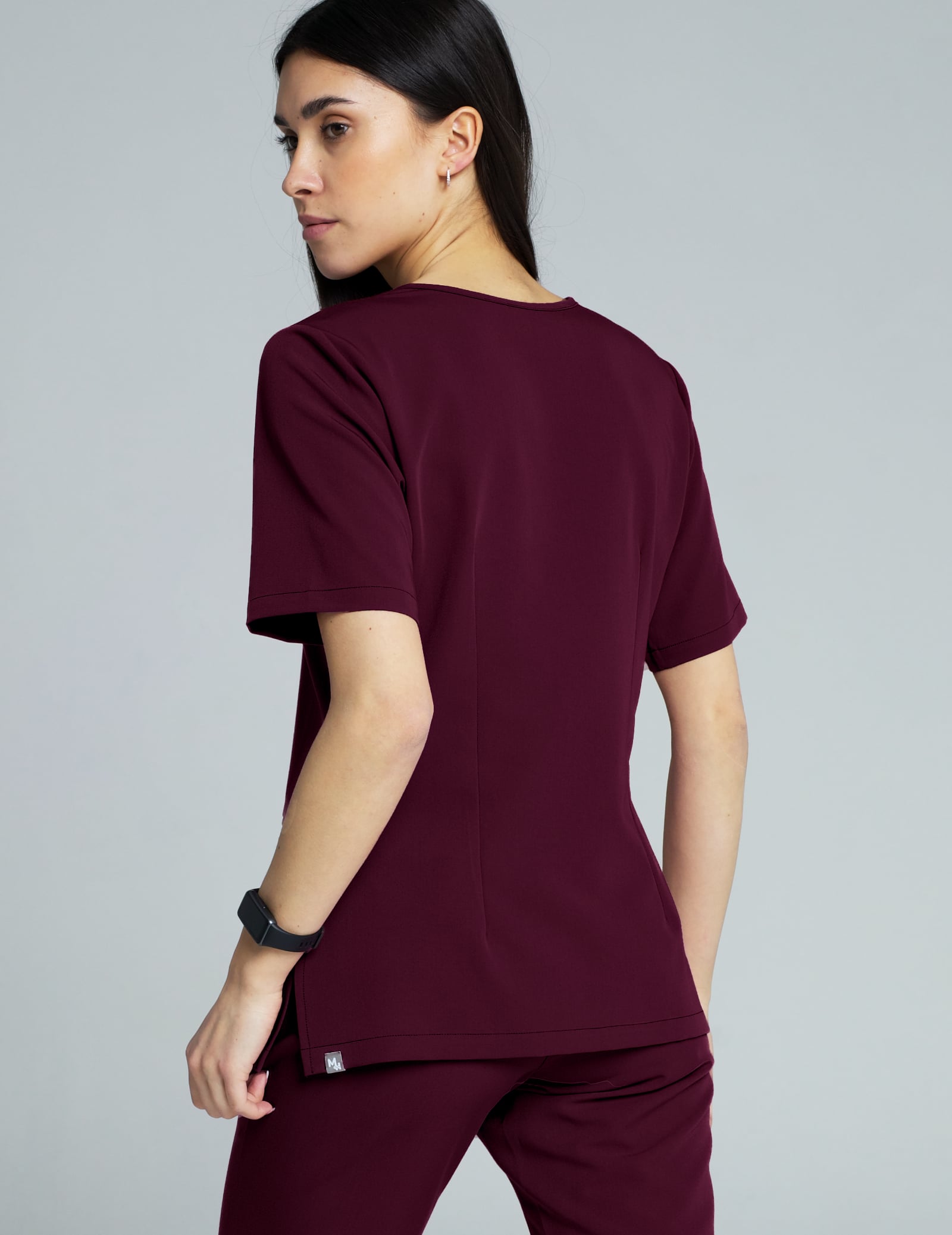 Medical Scrub Top Casy - BURGUNDY