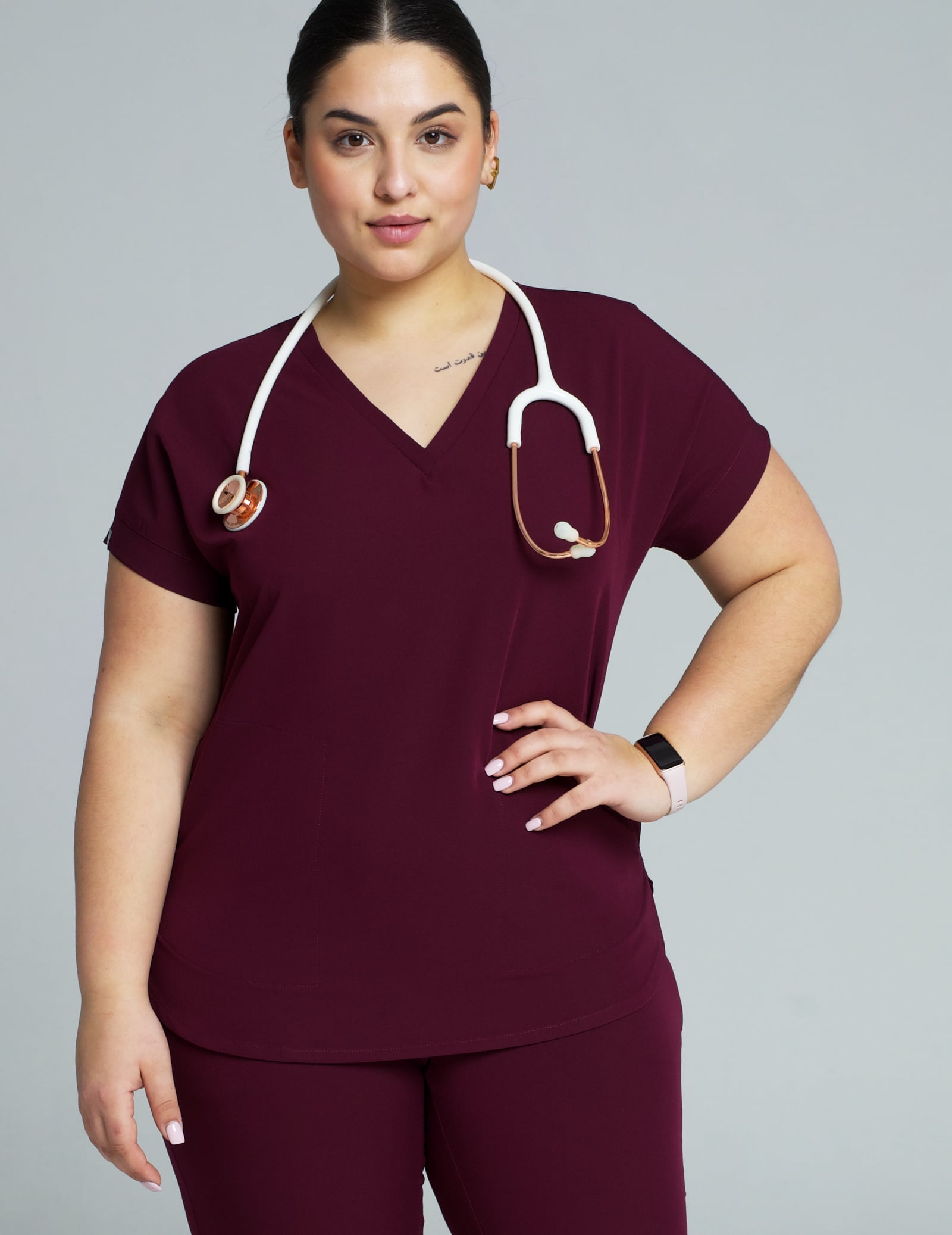 Scrub Top Kendall - BURGUNDY