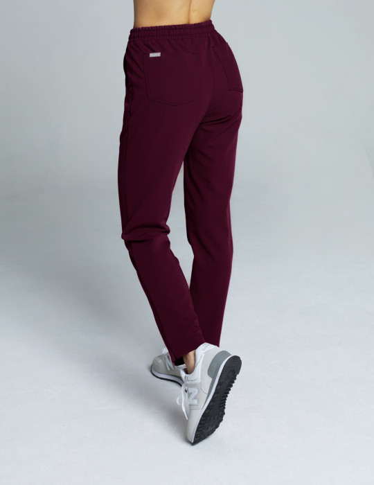 Women's Basic Pants - BURGUNDY Women's Basic Pants - BURGUNDY