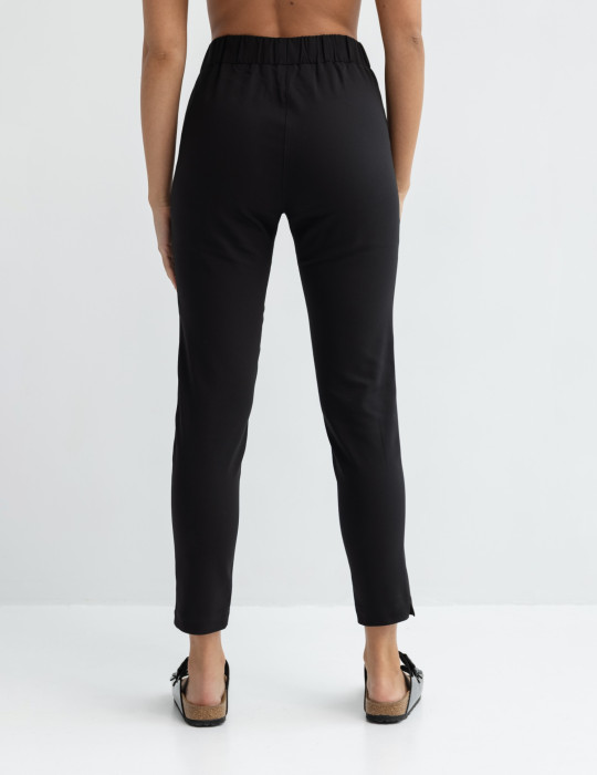 Women's Medical Scrub Pants Slim Fit- TRUE BLACK