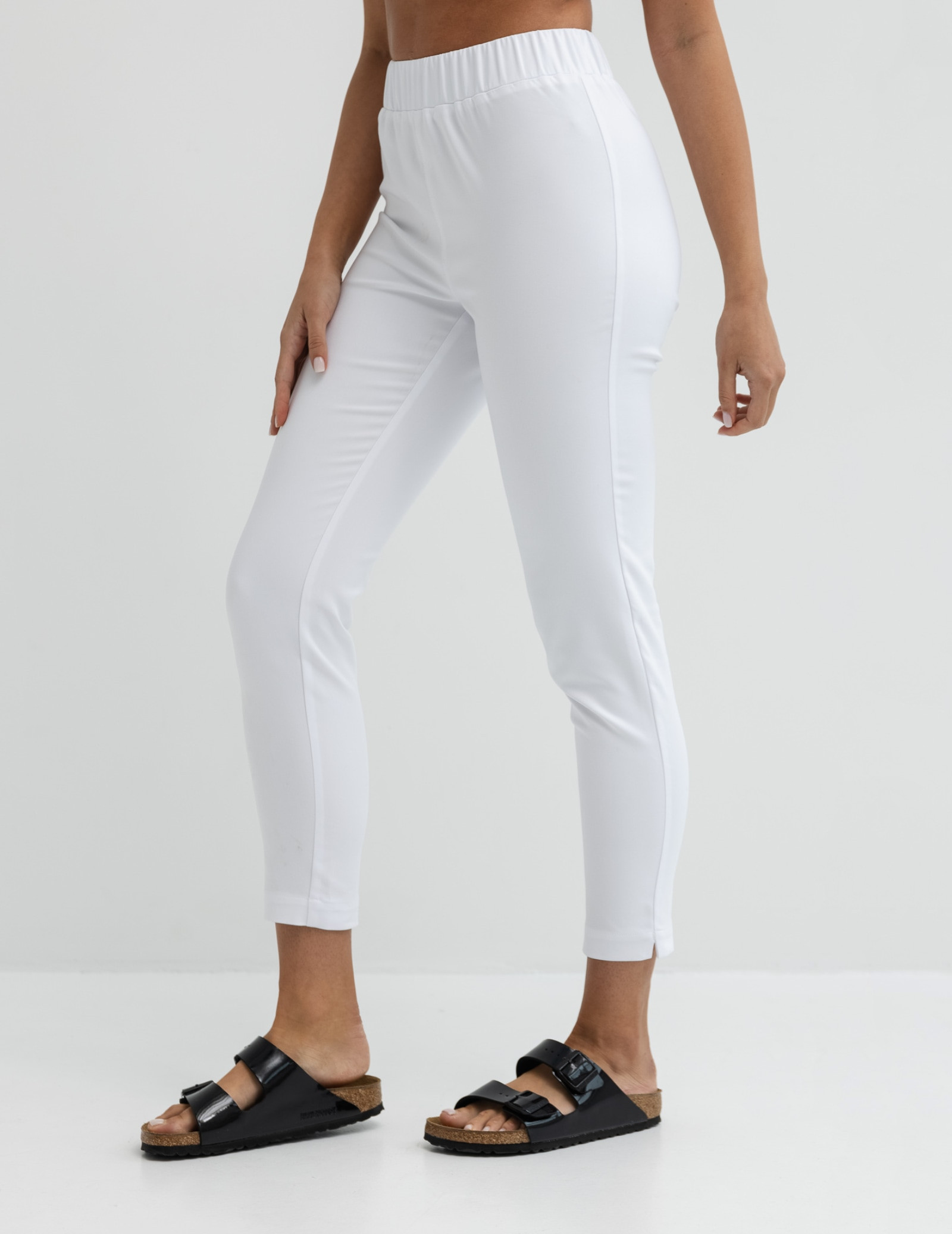 Women's Medical Scrub Pants Slim Fit - WHITE