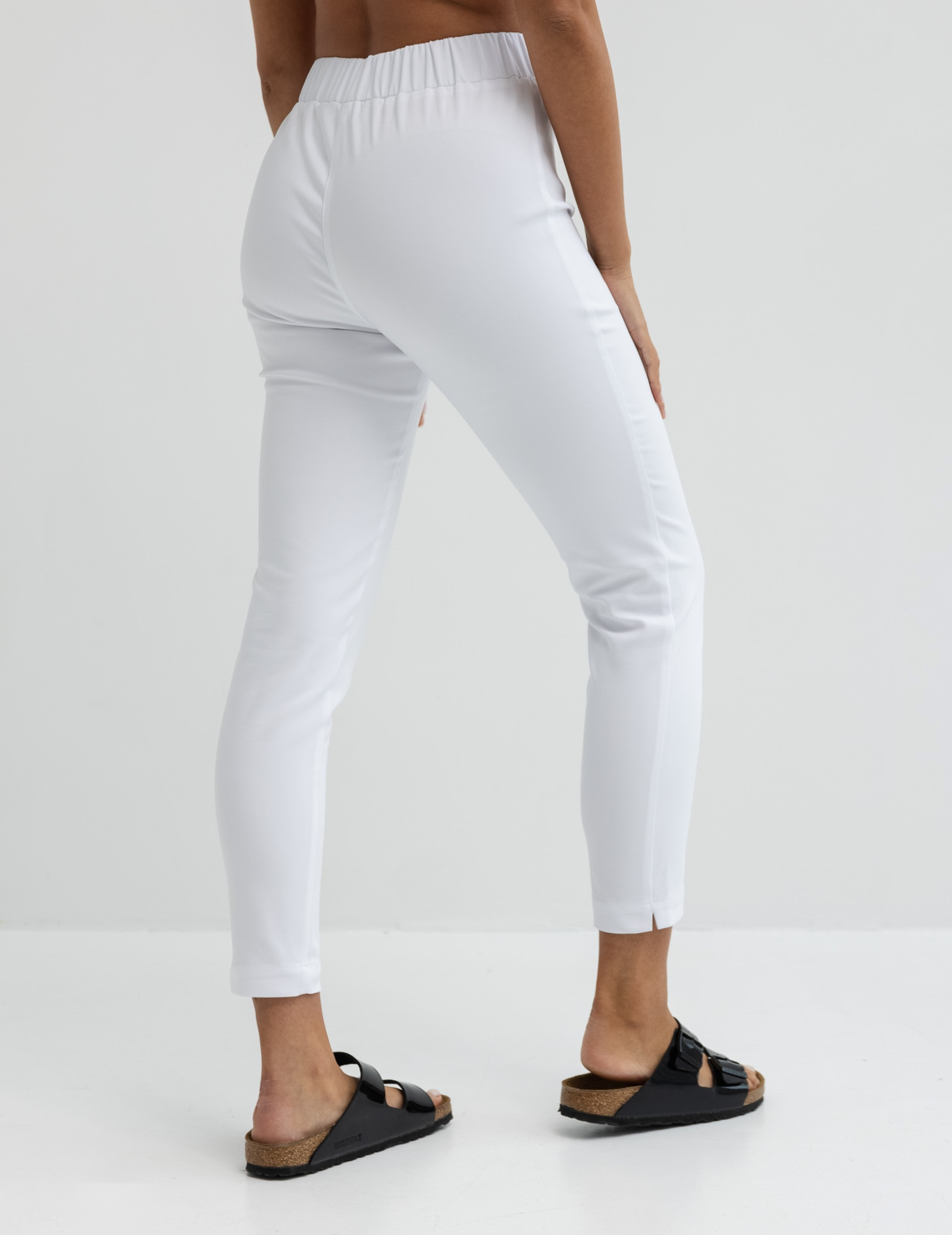 Women's Medical Scrub Pants Slim Fit - WHITE