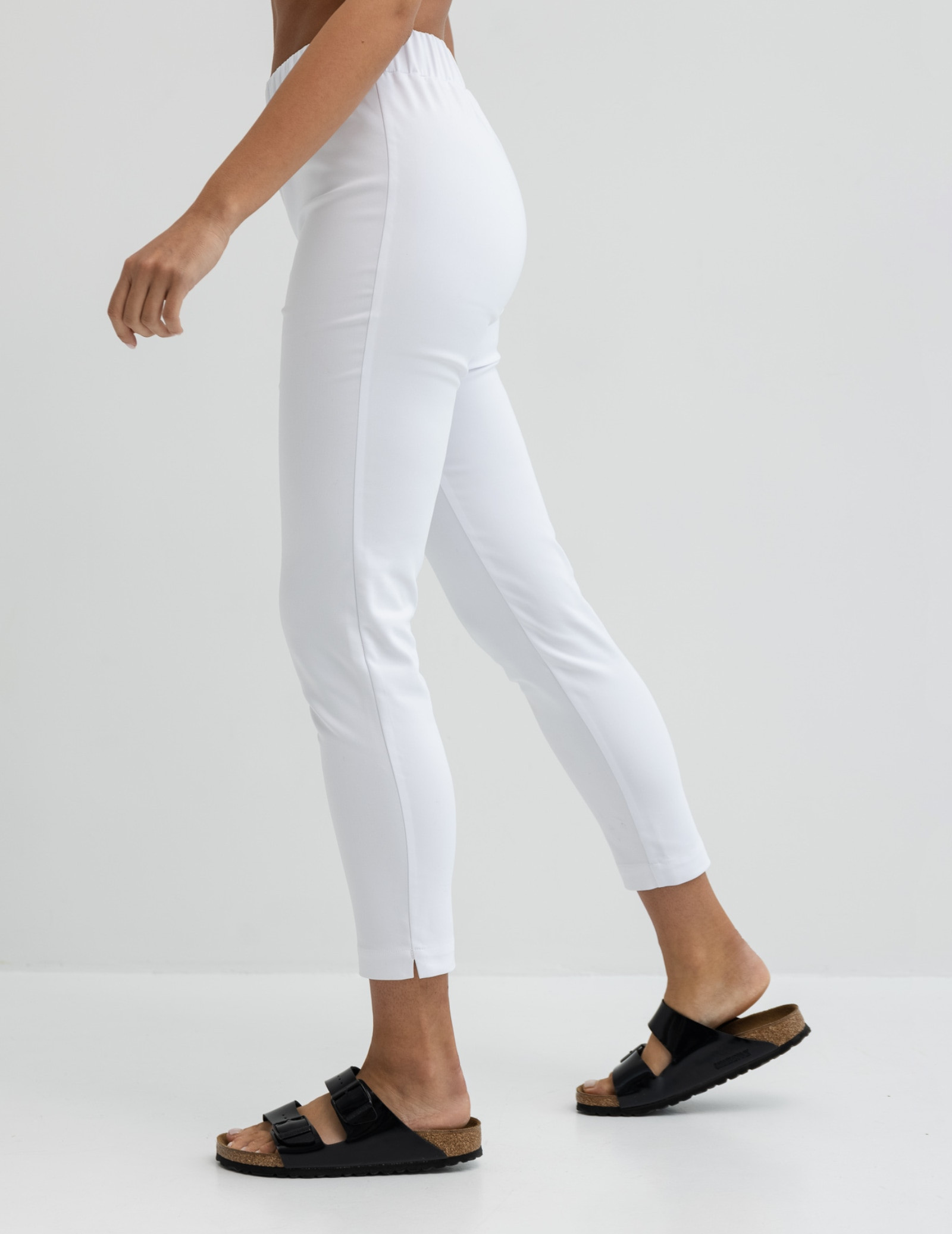 Women's Medical Scrub Pants Slim Fit - WHITE