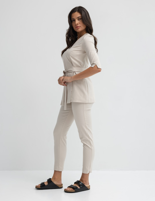 Women's Medical Scrub Pants Slim Fit- Nude