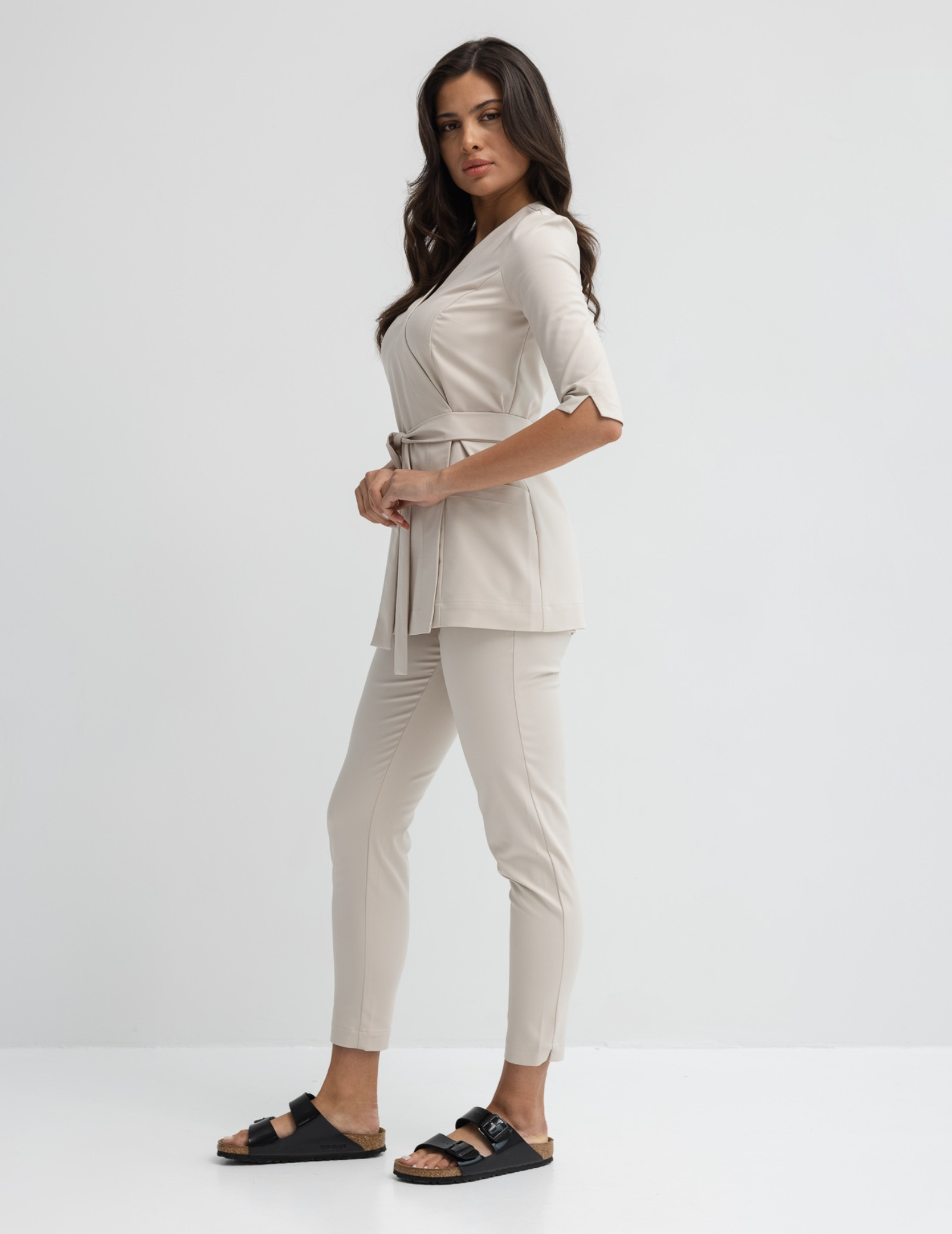 Women's Medical Scrub Pants Slim Fit- Nude