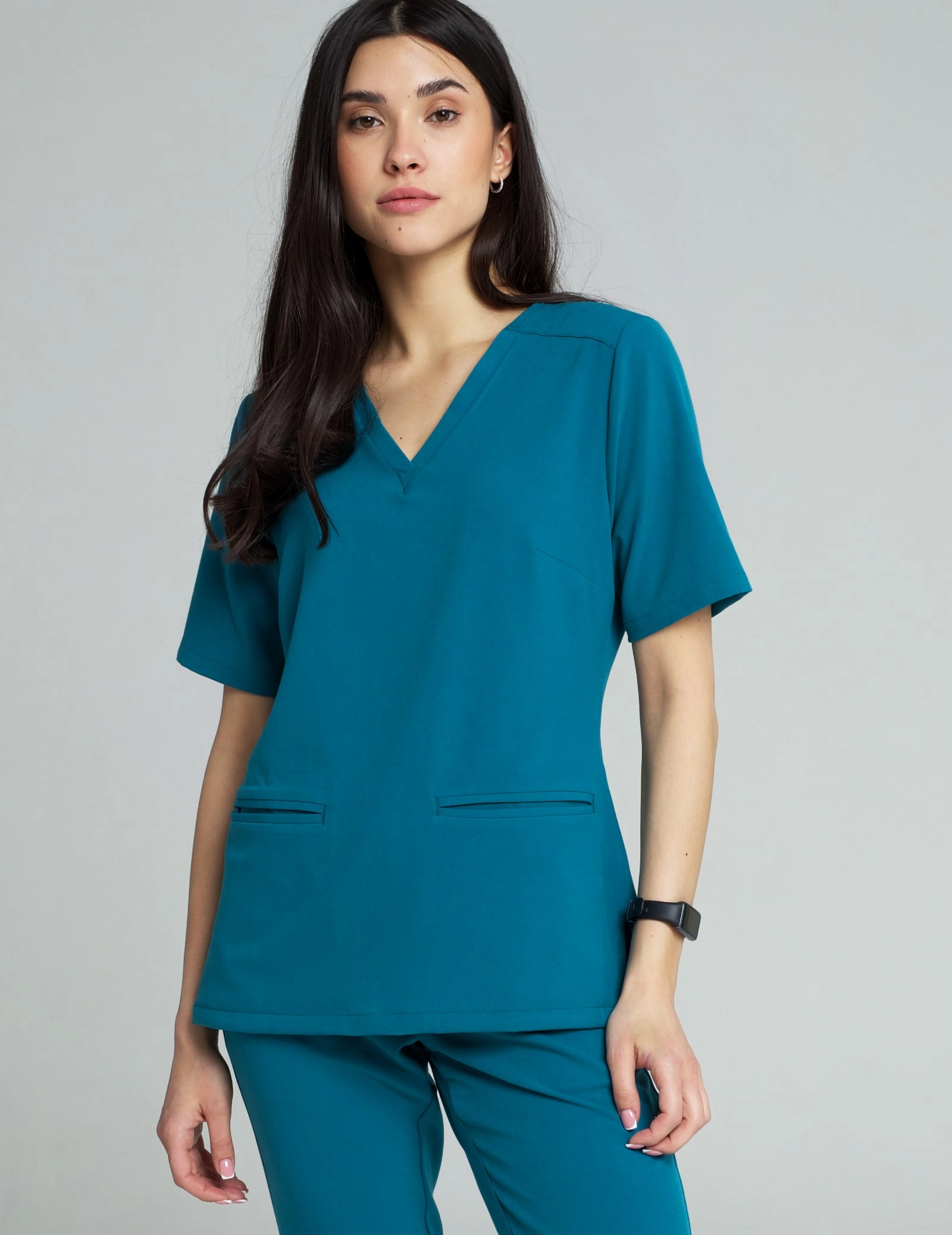 Medical Scrub Top Casy- OCEAN BLUE