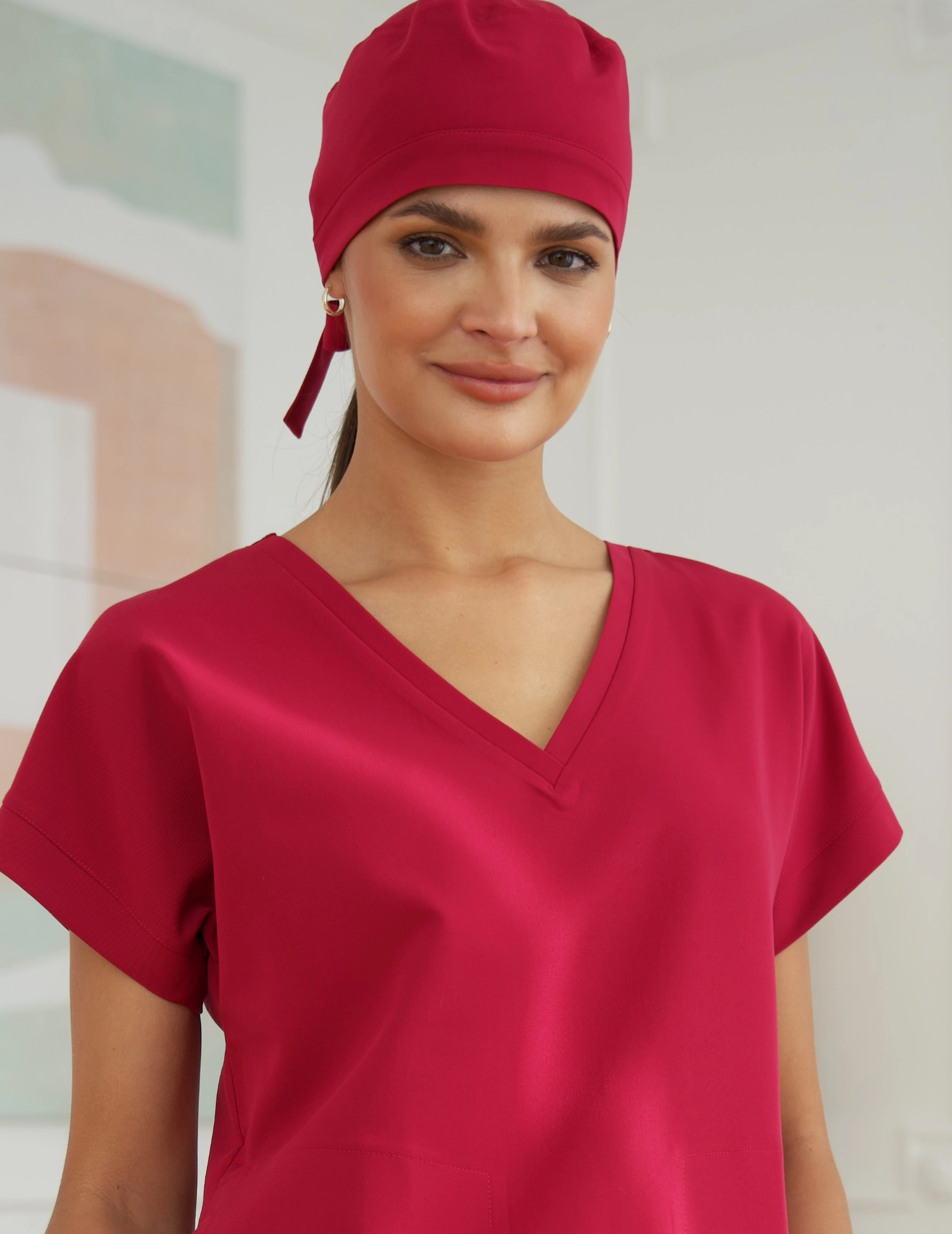 Surgical cap - ROMANTIC CHERRY