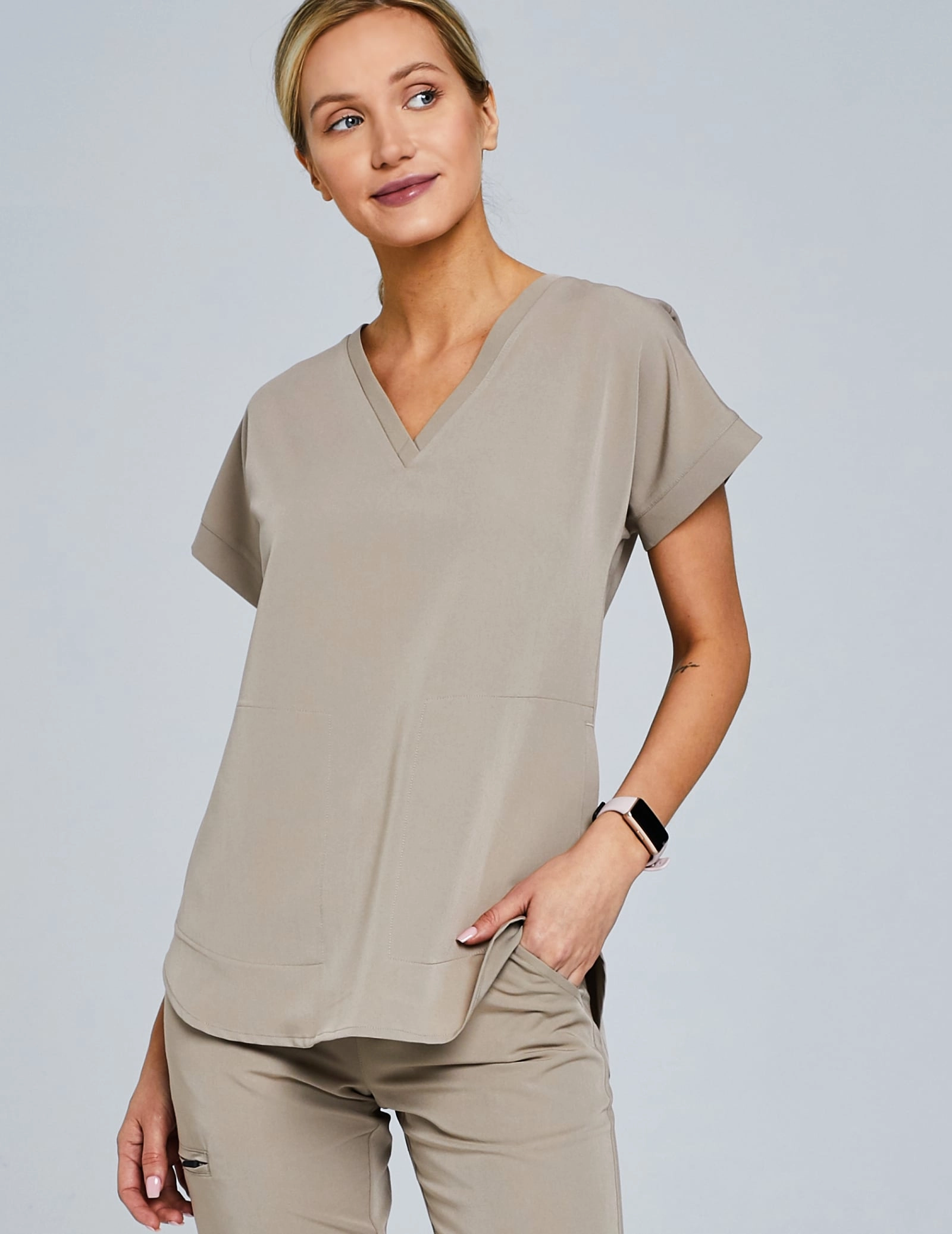 Kendall Scrub Top - BEIGE