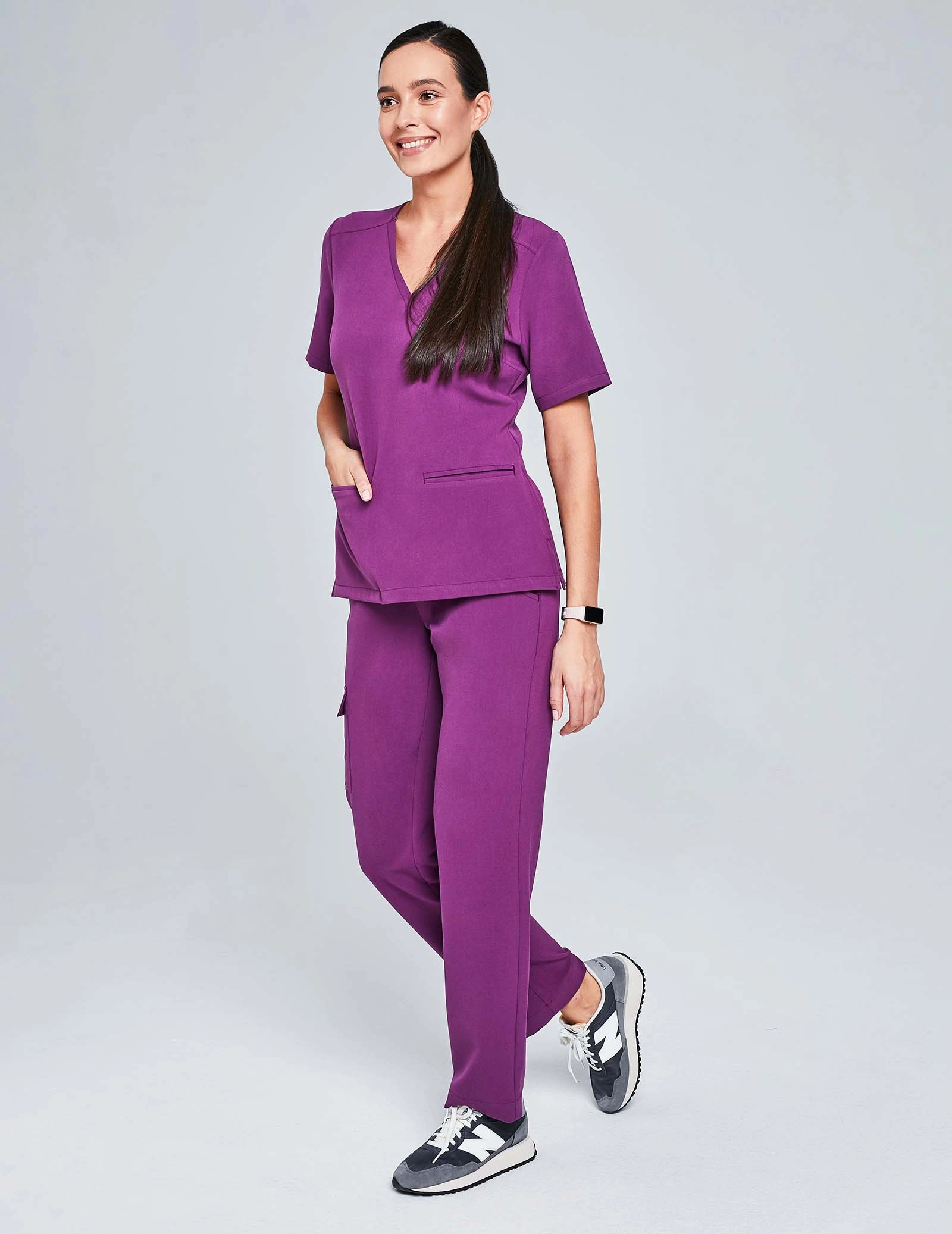 Medical Scrub Top Casy - GRAPE PURPLE