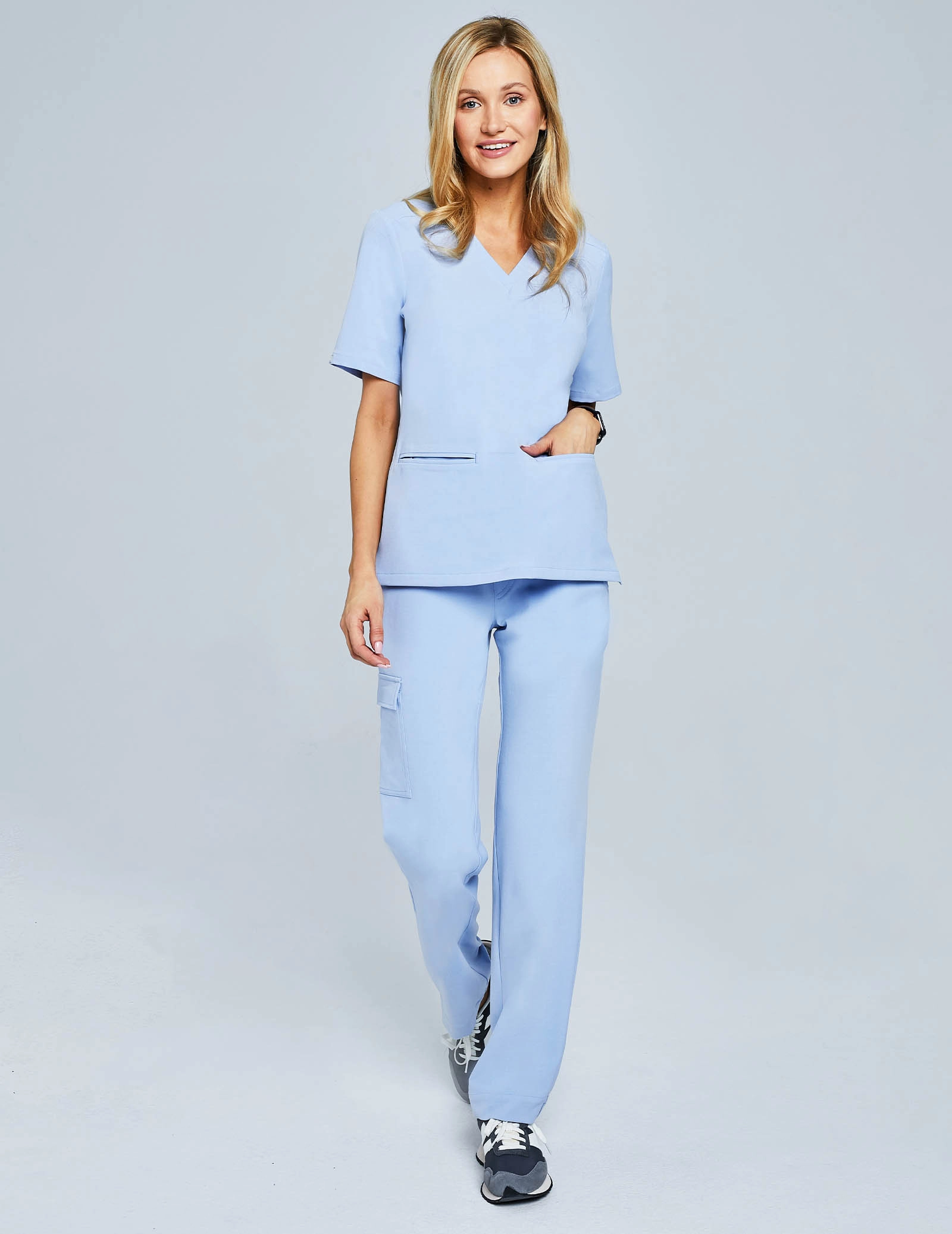 Medical Scrub Top Casy - CEIL BLUE