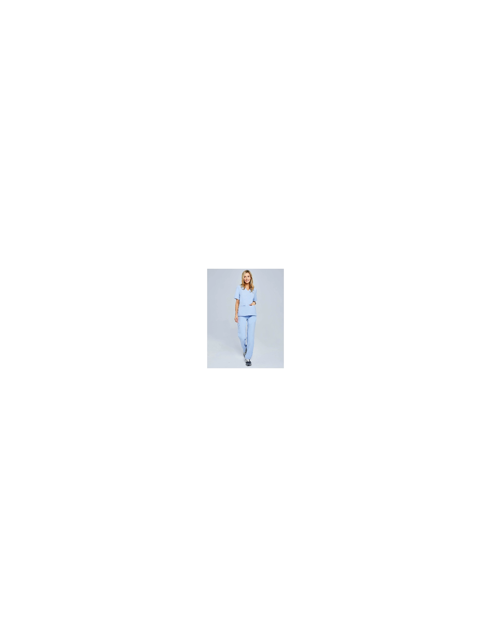 Medical Scrub Top Casy - CEIL BLUE