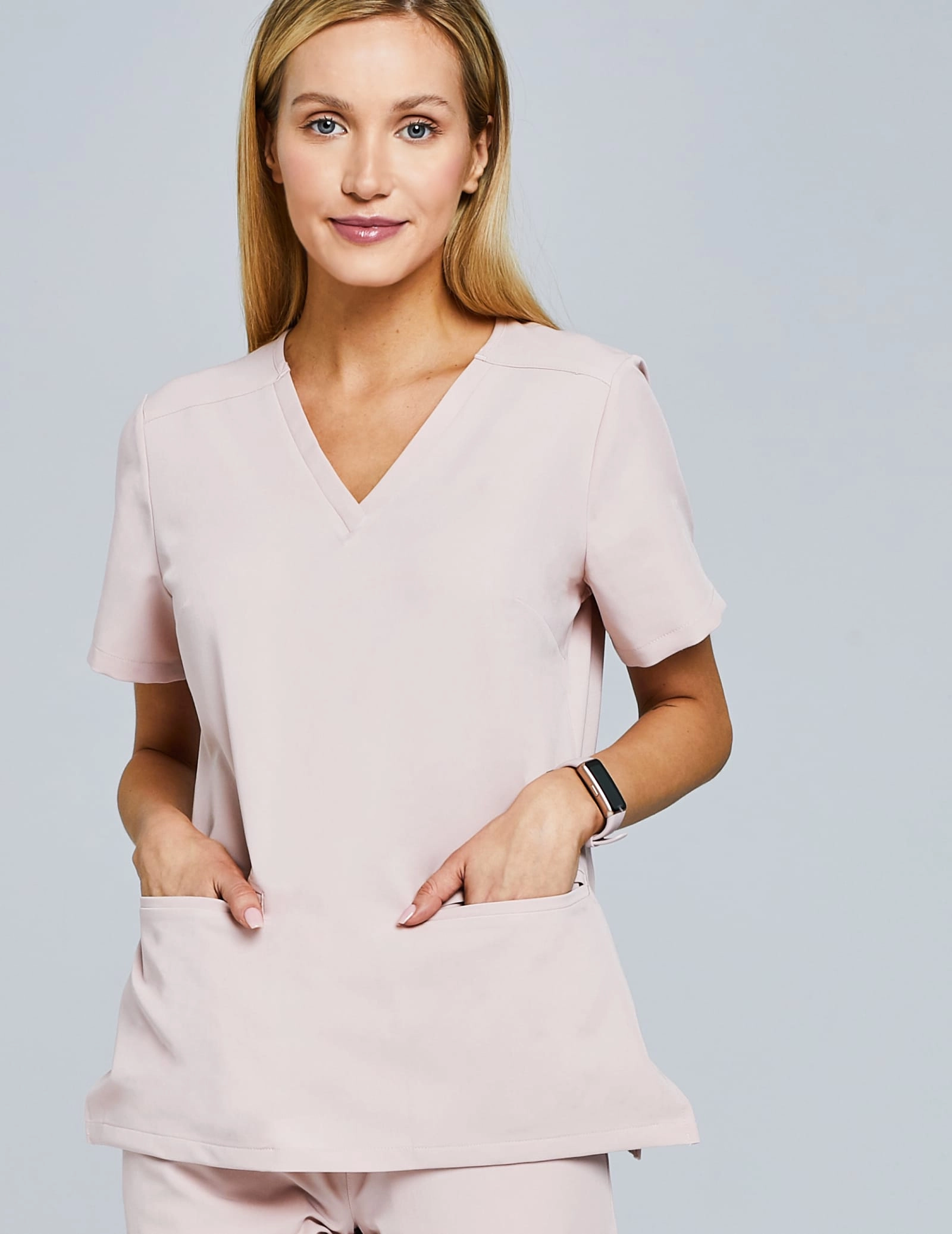 Medical Scrub Top Casy- DUSTY ROSE
