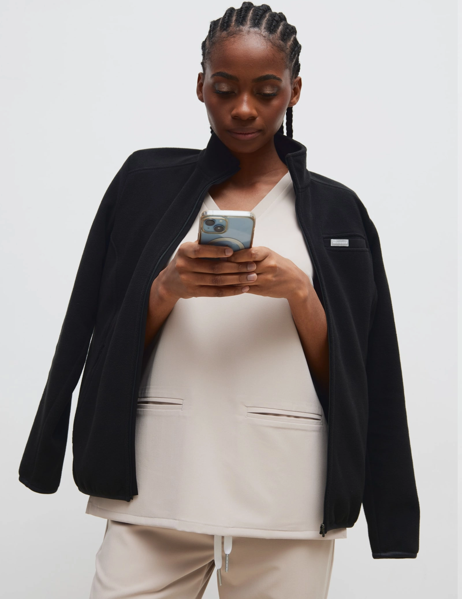 Women's Fleece Jacket COZY HEAT - BLACK