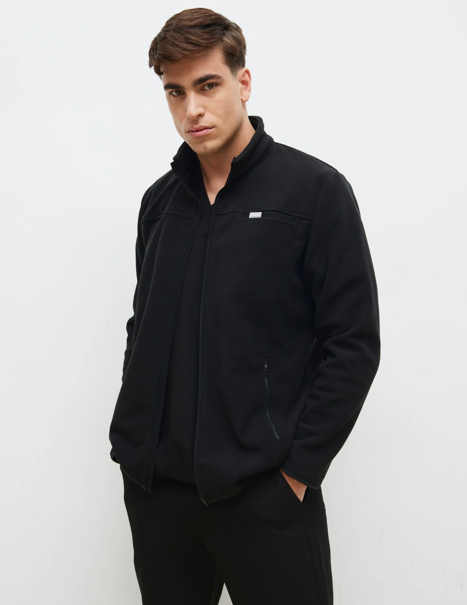 Men's Fleece Jacket COZY HEAT - BLACK