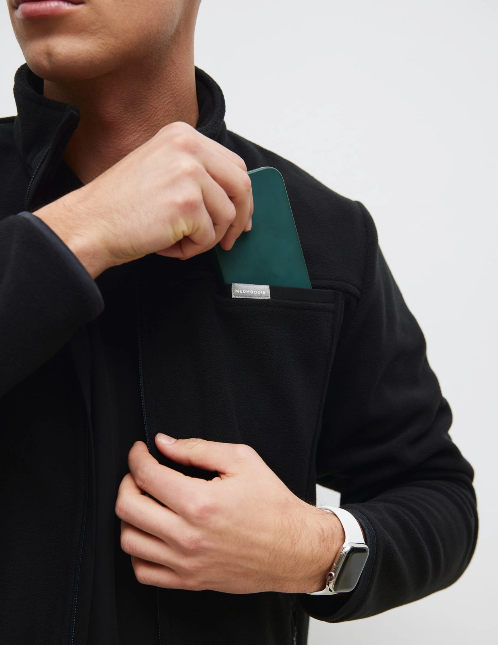 Men's Fleece Jacket COZY HEAT - BLACK