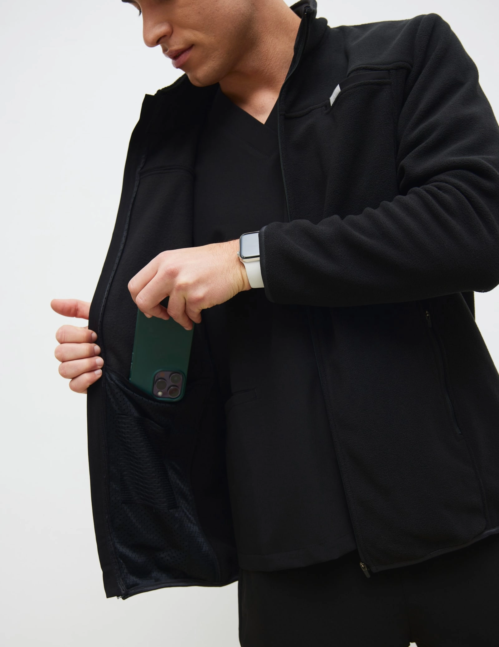 Men's Fleece Jacket COZY HEAT - BLACK