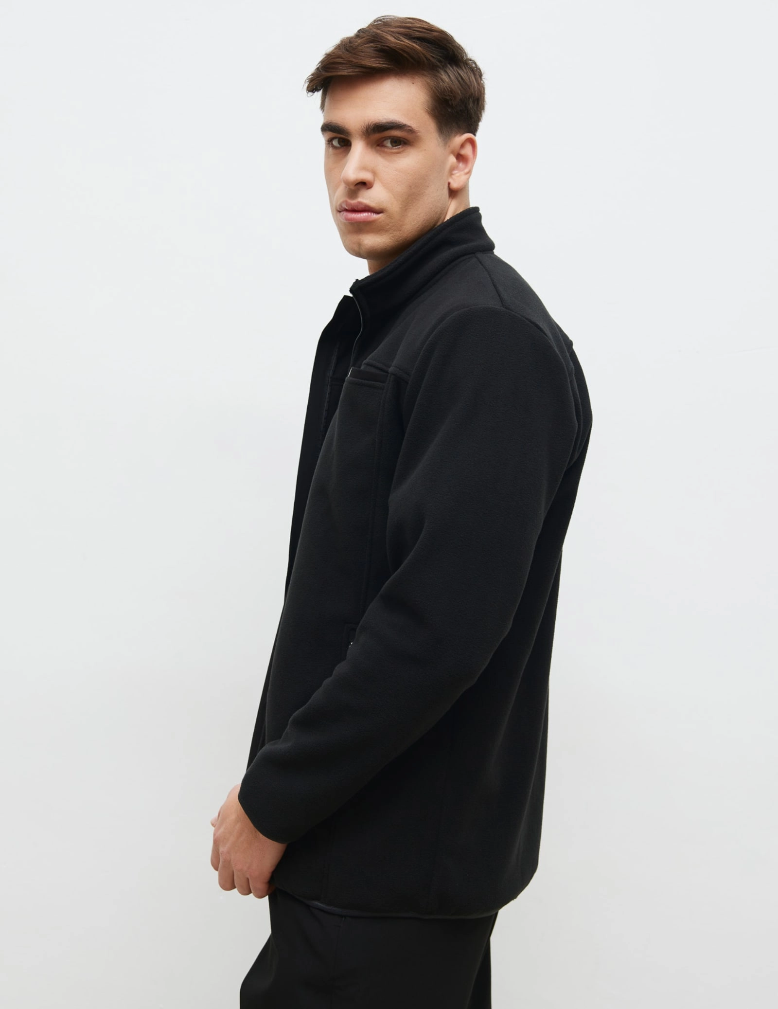 Men's Fleece Jacket COZY HEAT - BLACK