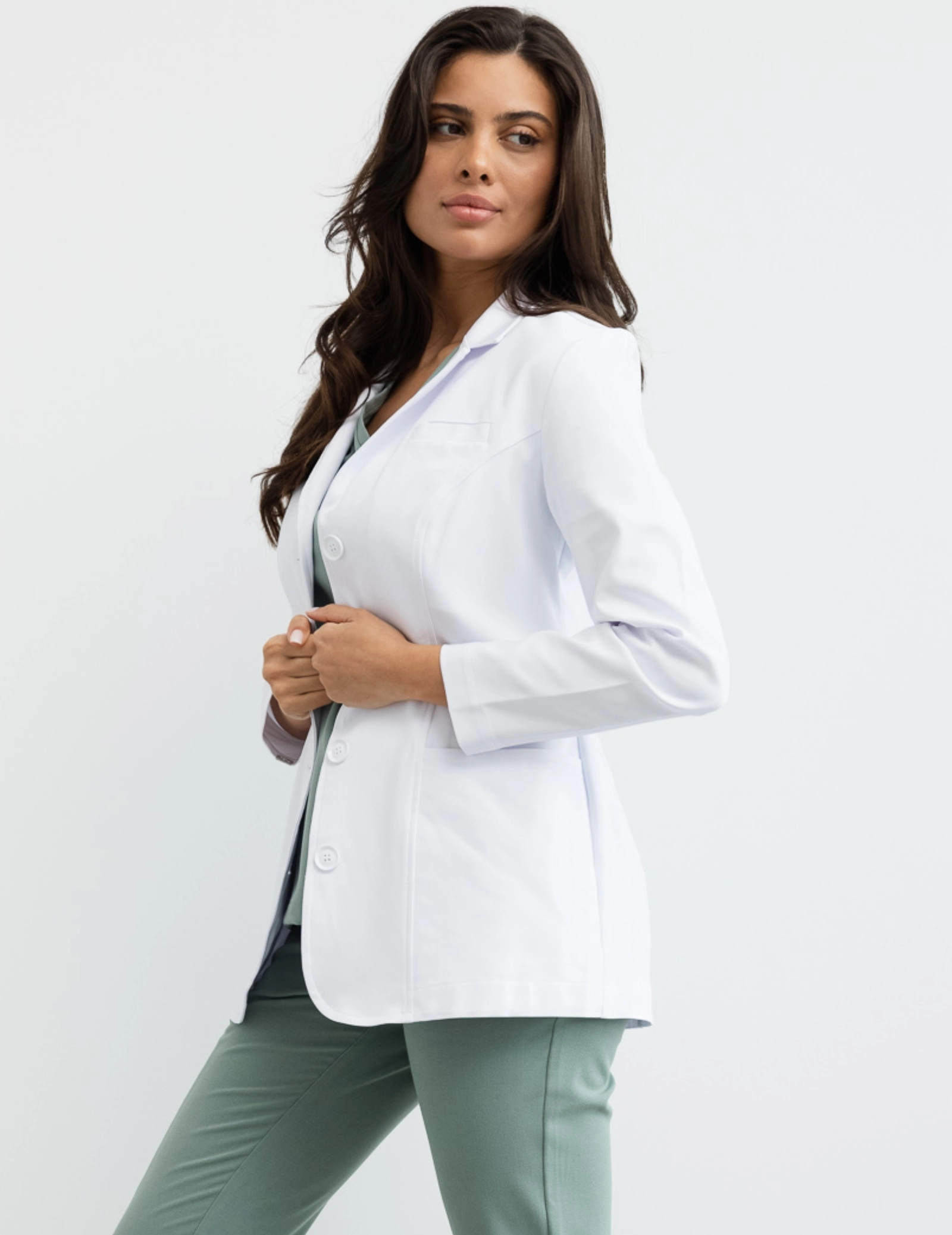 Slim Fit Medical Coat - MADISON SHORT