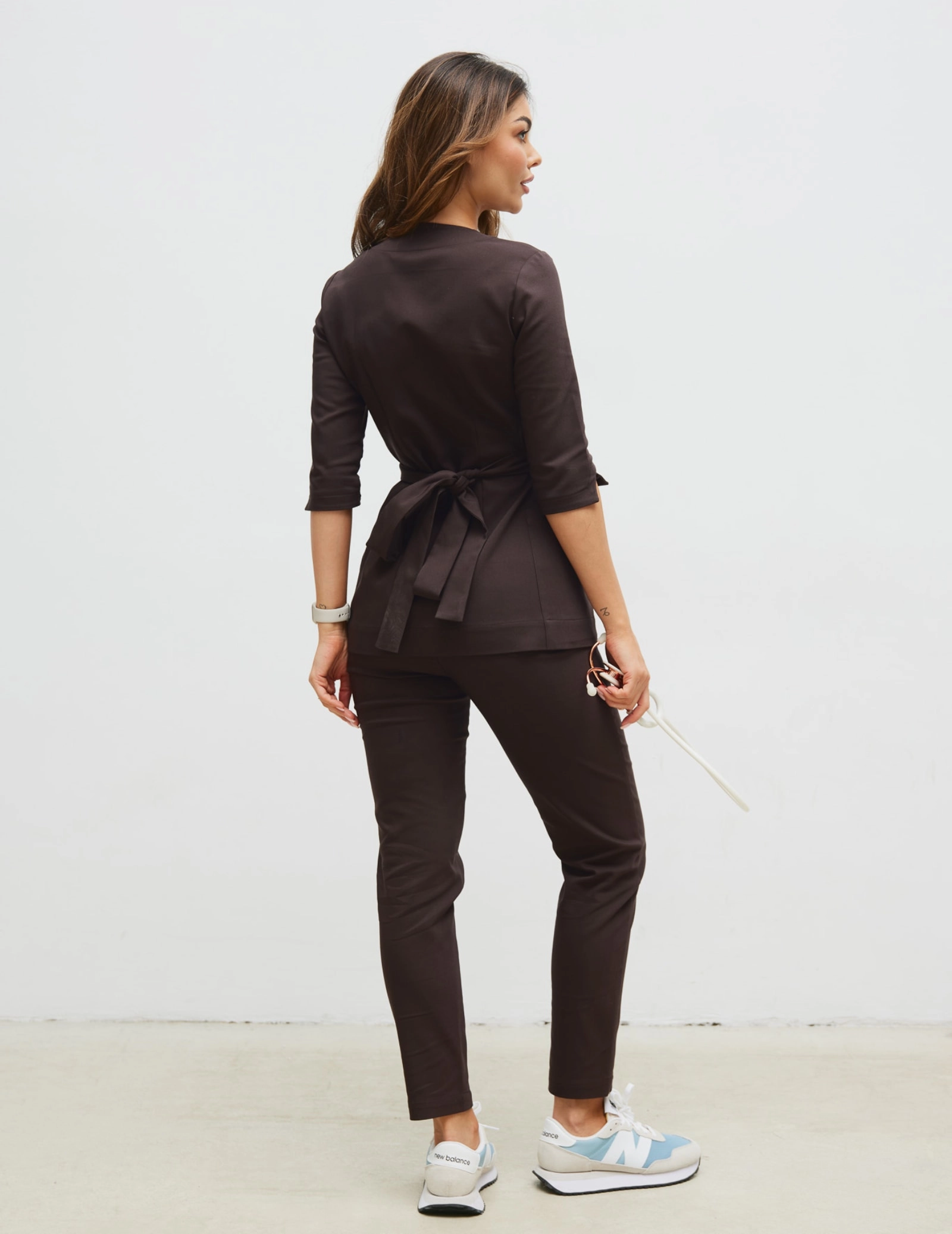 Women's Medical Scrub Pants Slim Fit - ESPRESSO