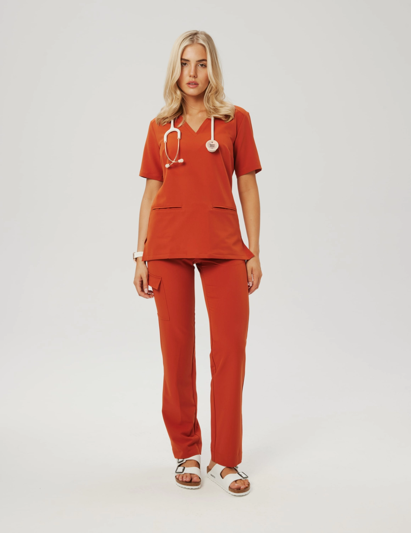 Women's Basic Scrub Pants - ROOIBOS TEA