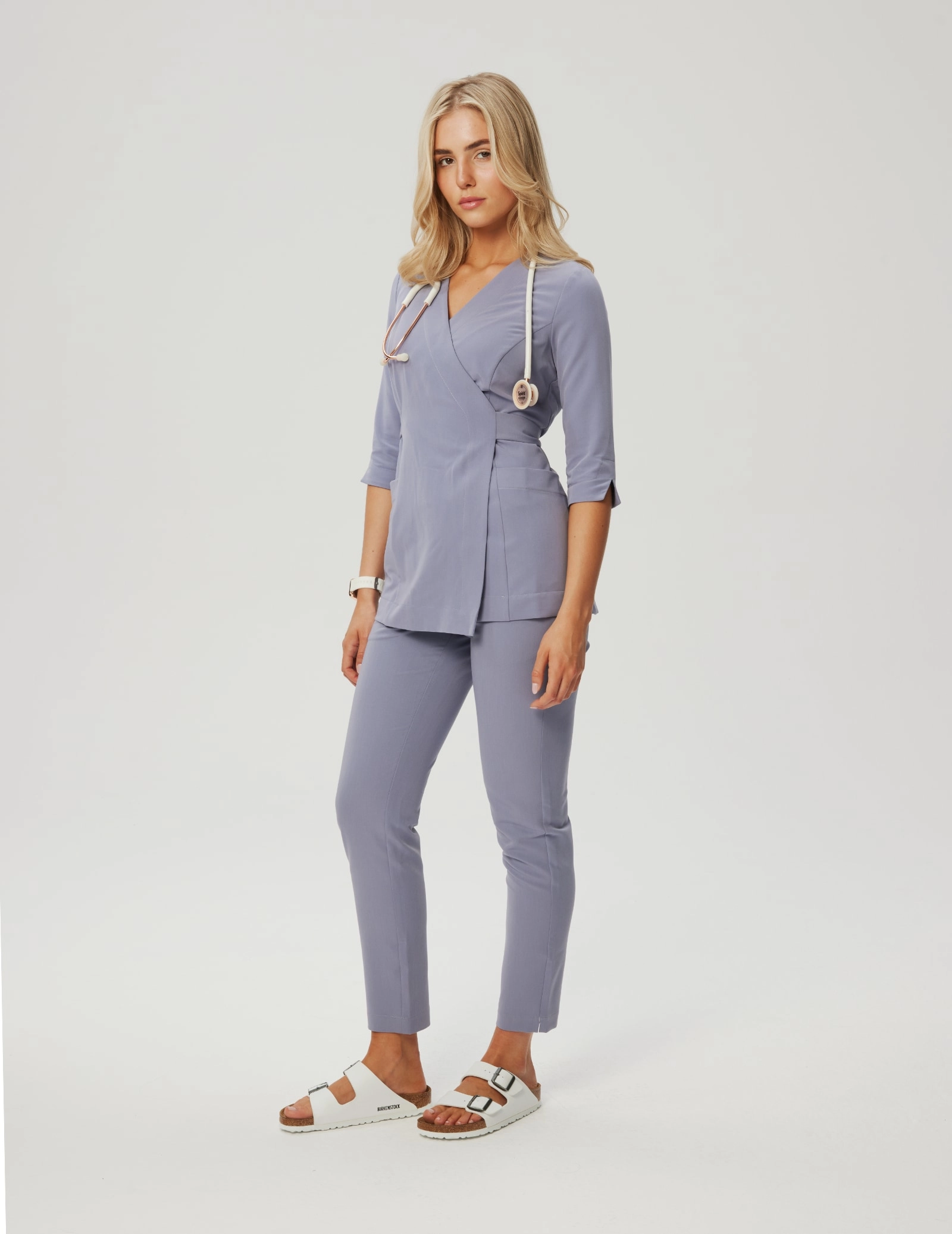 Rosalie tied medical Blouse - MILKY LAVENDER Rosalie tied medical Blouse - MILKY LAVENDER