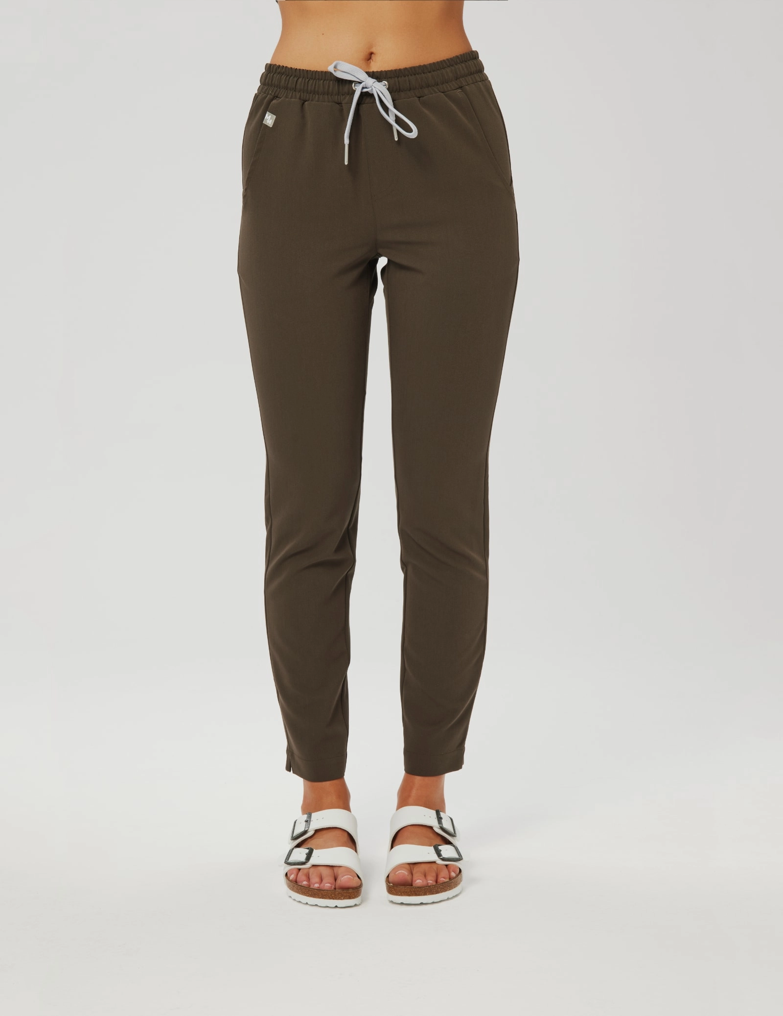 Women's Basic Trousers - OLIVE NIGHT