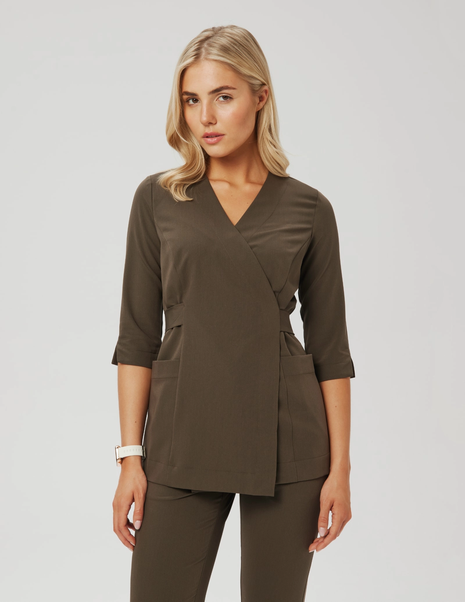 Rosalie tied medical Blouse - OLIVE NIGHT Rosalie tied medical Blouse - OLIVE NIGHT