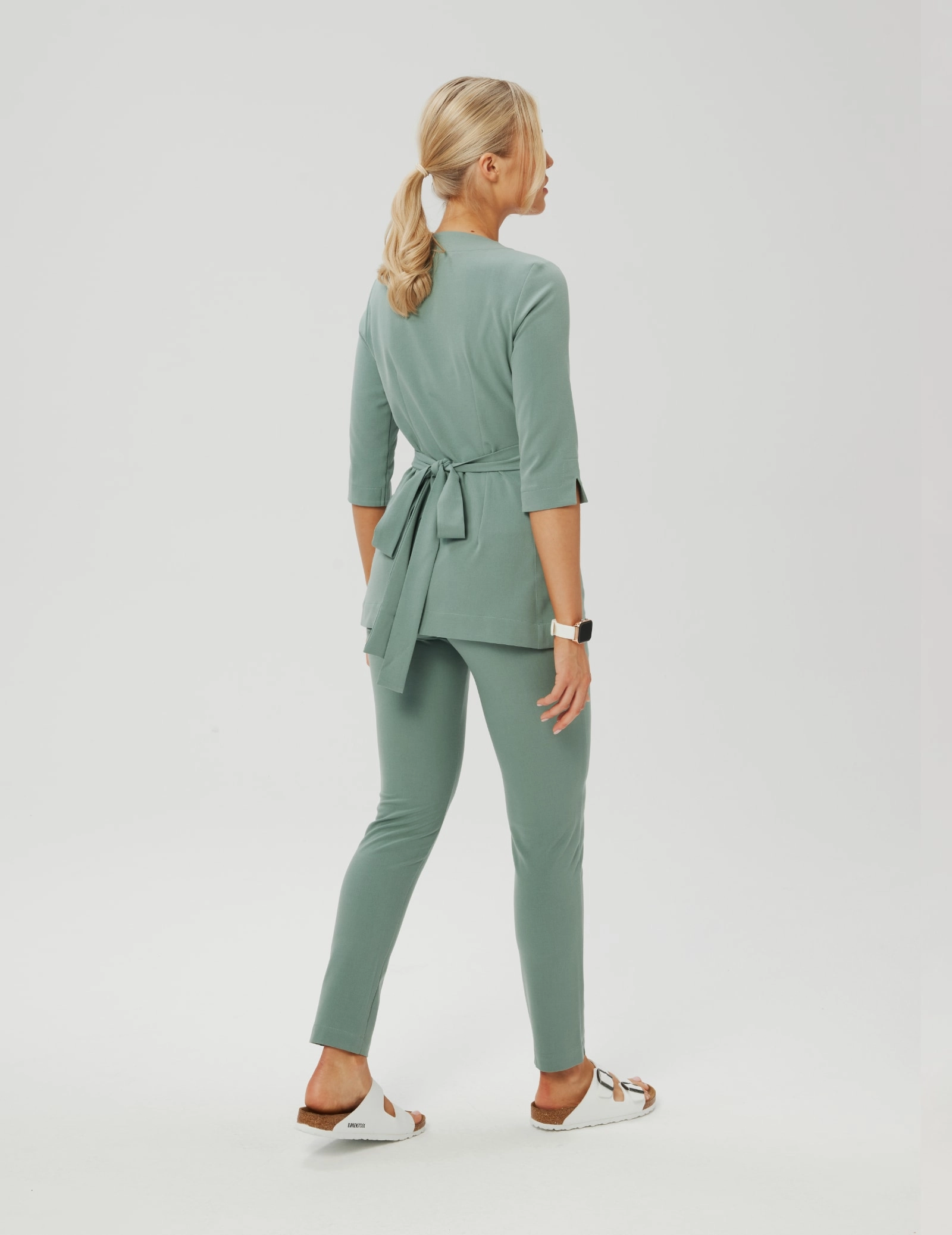 Rosalie tied medical Blouse - DUSTY GREEN Rosalie tied medical Blouse - DUSTY GREEN