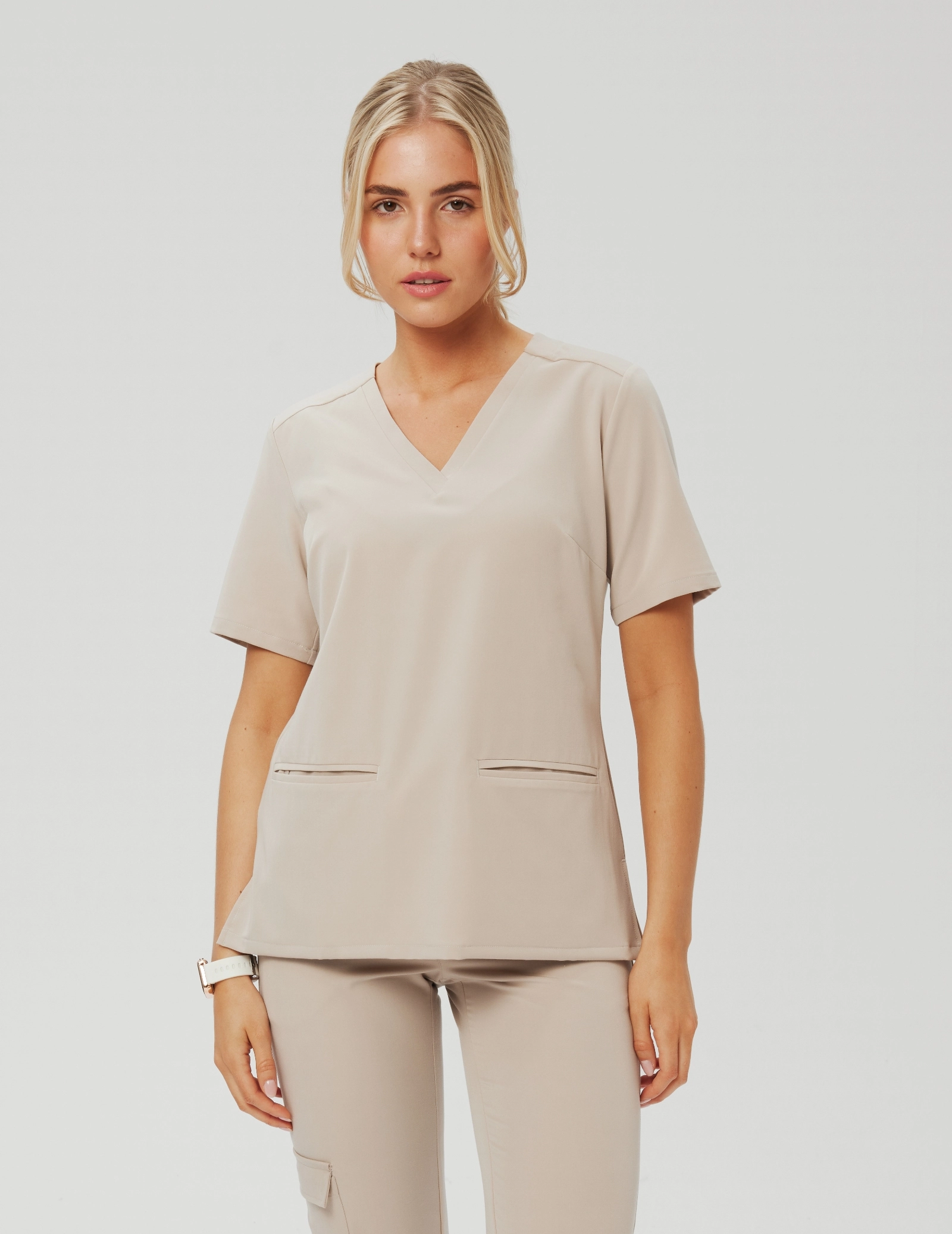 Medical Scrub Top Casy- COCONUT