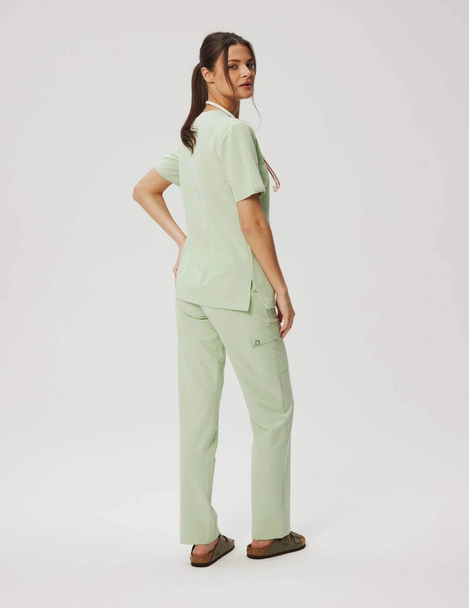 Medical Scrub Top Casy - MATCHA LATTE